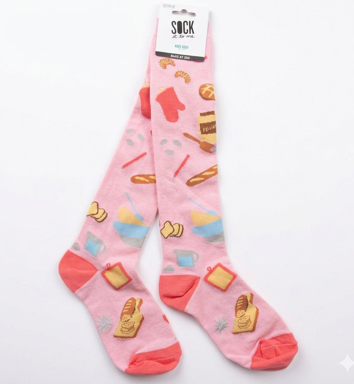SOCK it to me Unisex Knee High Socks (F0592),Bake at 350 - Bake at 350,One Size