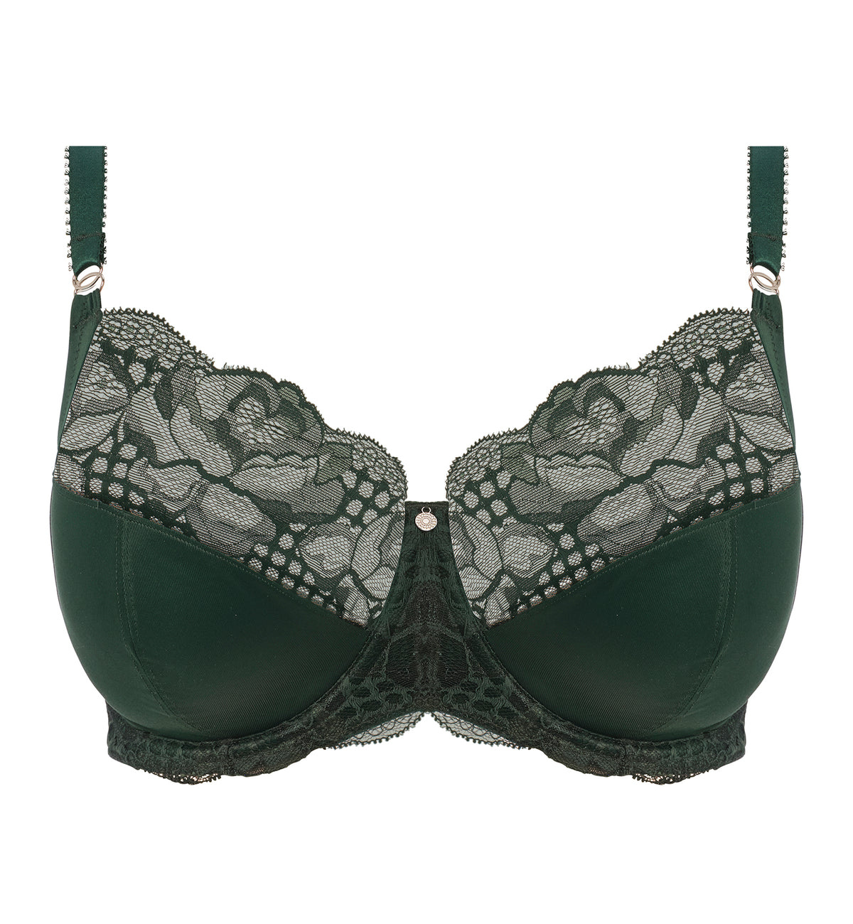 Fantasie Reflect Side Support Stretch Lace Underwire Bra (101801),30F,Deep Emerald - Deep Emerald,30F