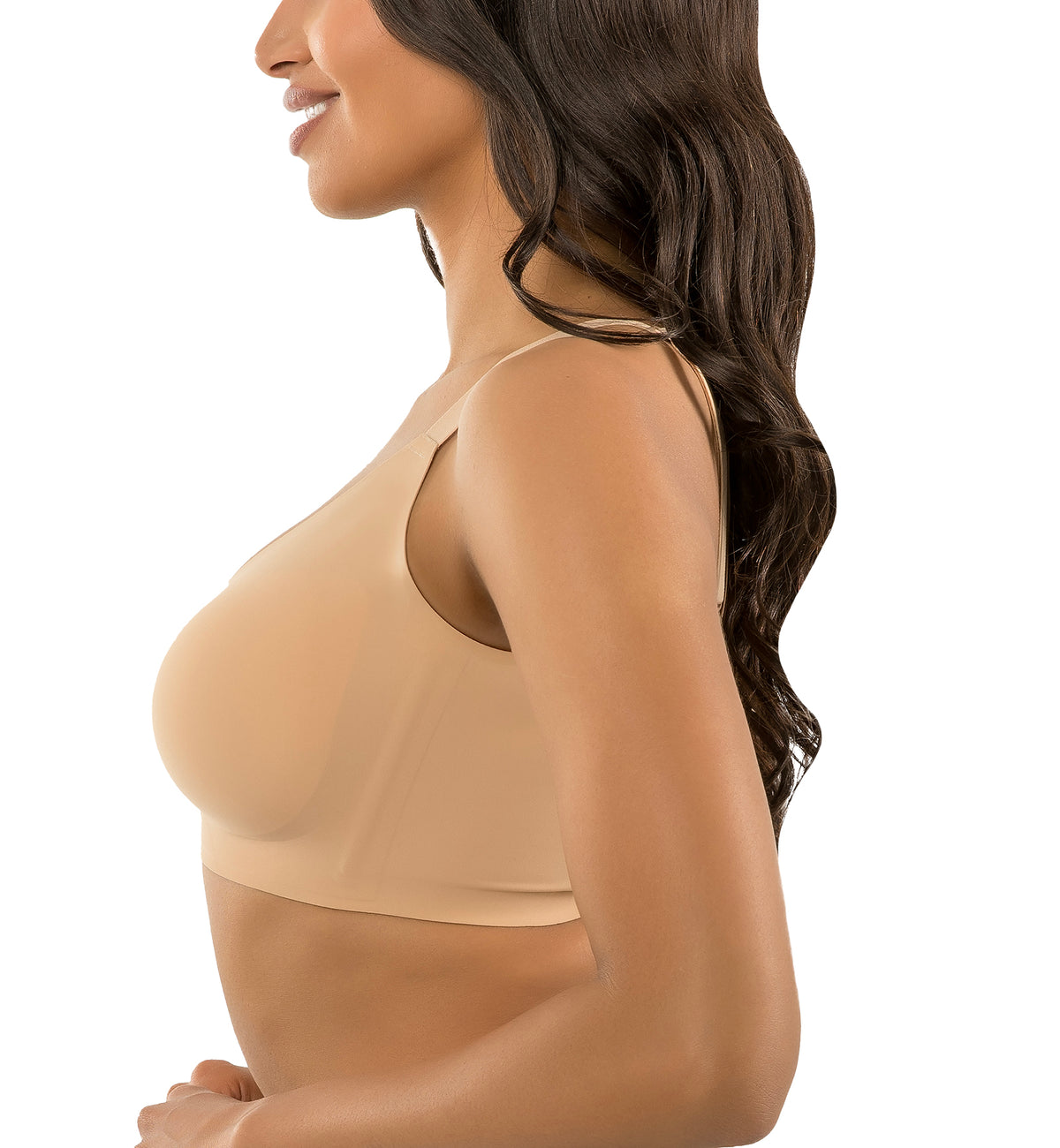 Parfait Simplicity Seamless Wire-Free Bralette (P2400),S,Bare - Bare,Small