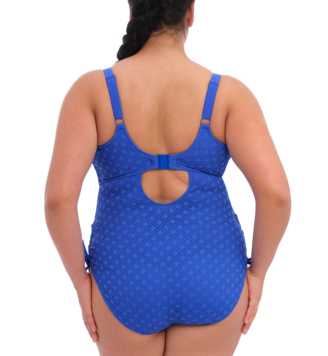 Elomi Bazaruto Plunge Non Wire One Piece Swimsuit (ES800643),36F,Sapphire - Sapphire,36F