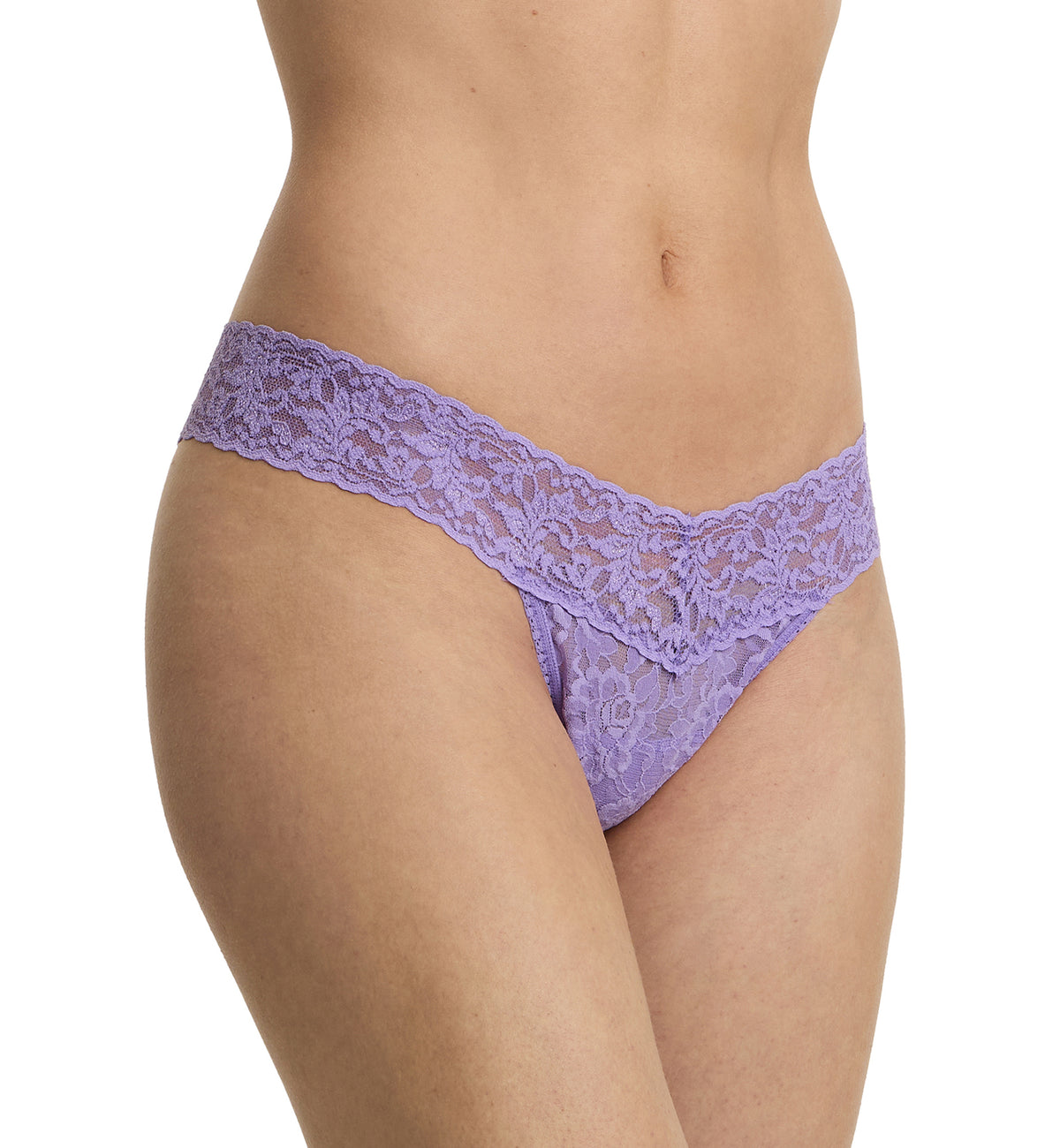 Hanky Panky Petite Signature Lace Low Rise Thong (4911XSP),Love Potion - Love Potion,One Size