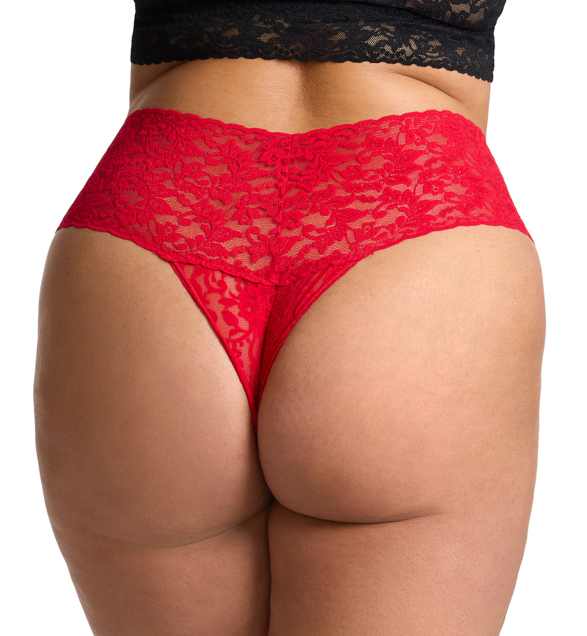 Hanky Panky Plus Size Retro Lace Thong (9K1926X),Red - Red,Plus Size