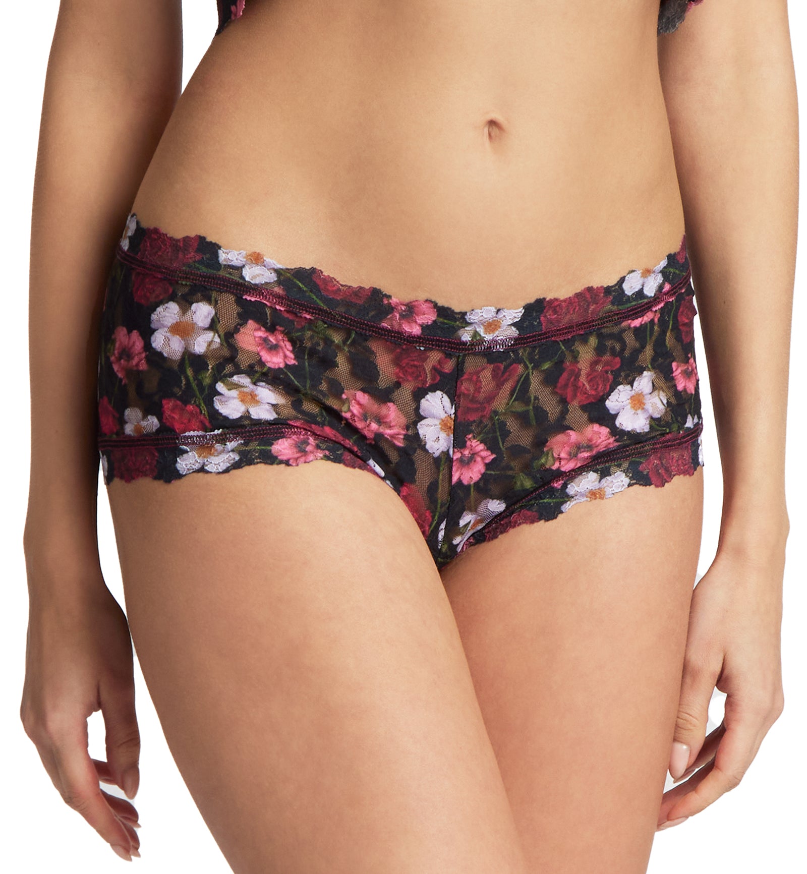 Hanky Panky Signature Lace Printed Boyshort (PR4812P),XS,Am I Dreaming - Am I Dreaming,XS