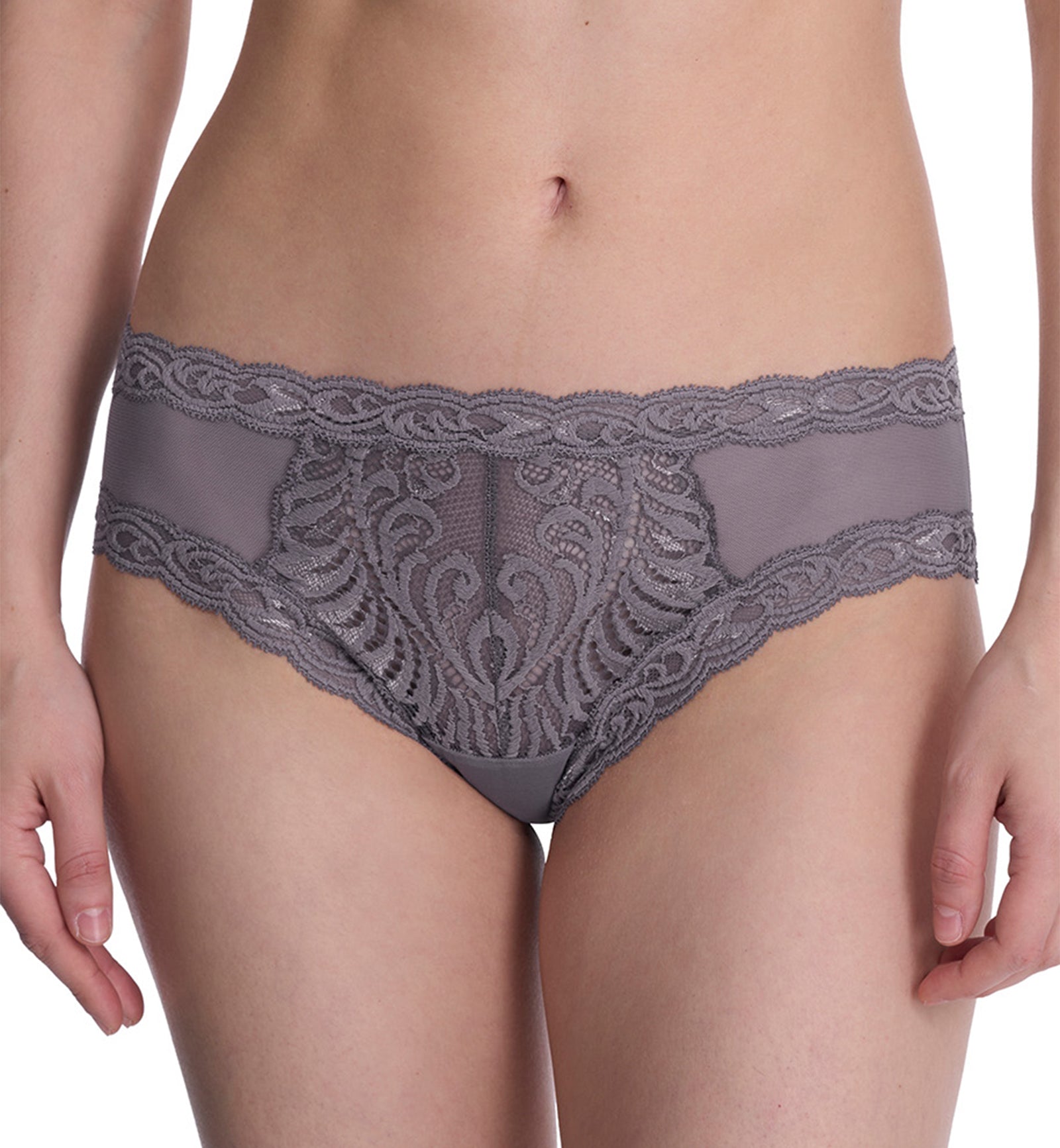 Natori Feathers Hipster Panty (753023),Small,Nickel - Nickel,Small
