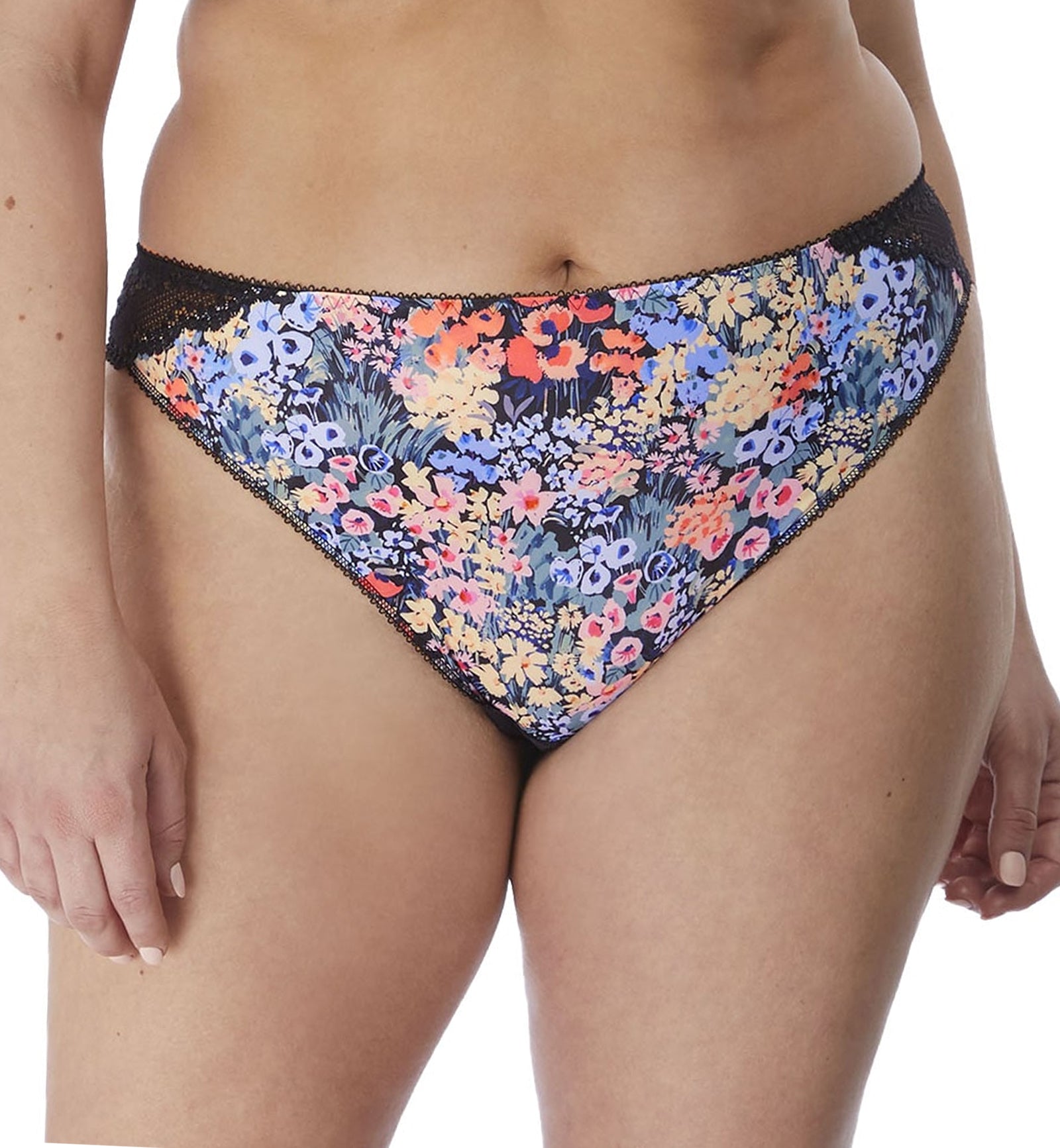 Elomi Lucie Matching Stretch Lace Brazilian Brief (4495),XXL,Meadow - Meadow,XXL