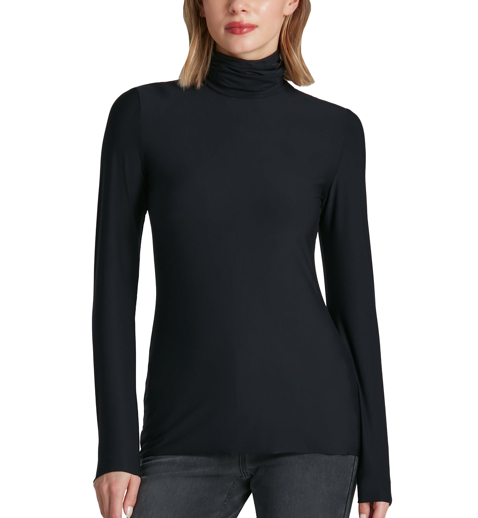 commando Butter Long Sleeve Turtleneck (TS39),XS,Black - Black,XS