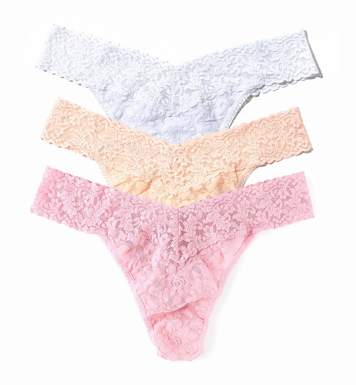 Hanky Panky 3-PACK Signature Lace Original Rise Thong (48113PK),MVAF - MVAF,One Size