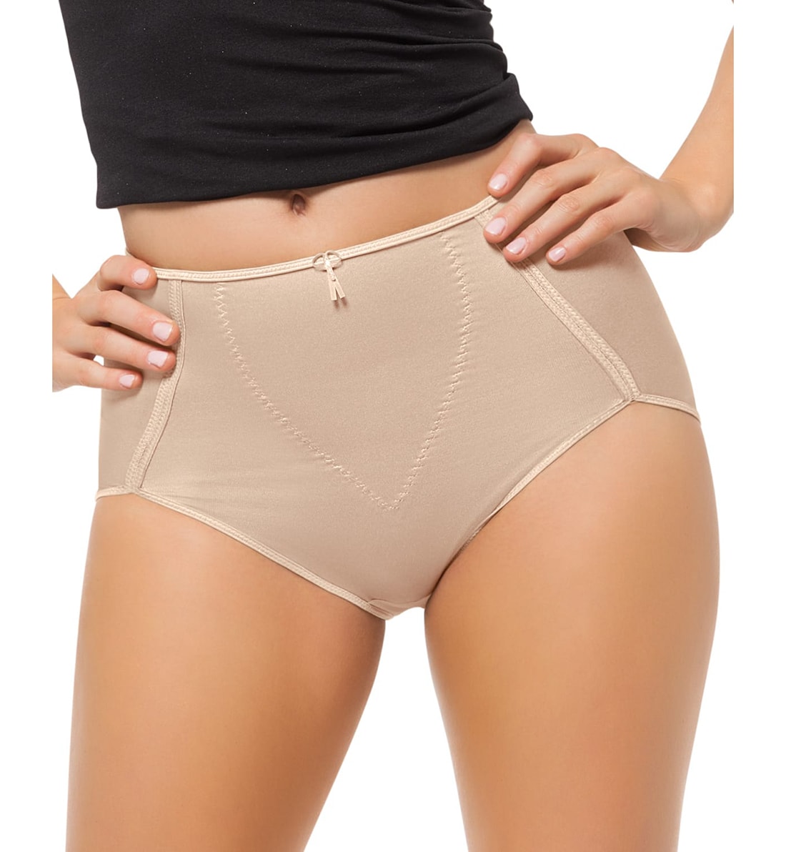 Leonisa High-Cut Firm Control Panty (0243),Small,Light Beige - Light Beige,Small
