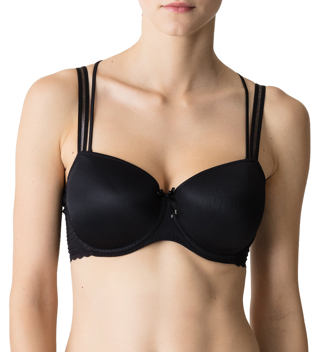 PrimaDonna Tresor Padded Balcony Seamless Underwire Bra (0241163),32F,Black - Black,32F
