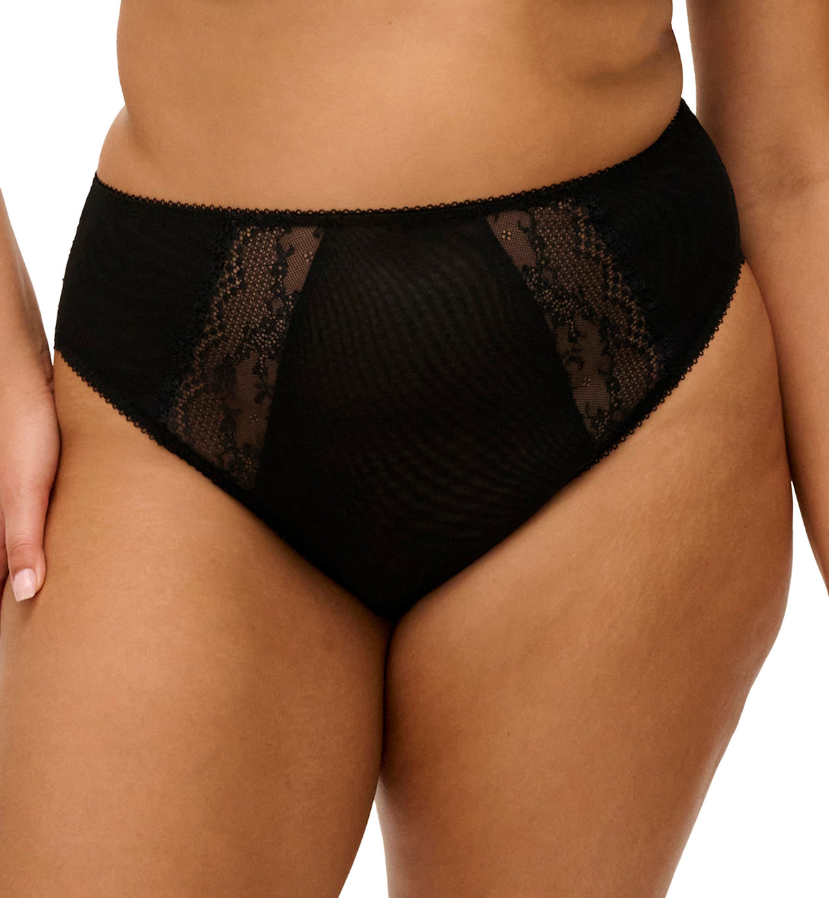 Elomi Lucie Matching High Leg Brief (4498),Small,Jet - Jet,Small