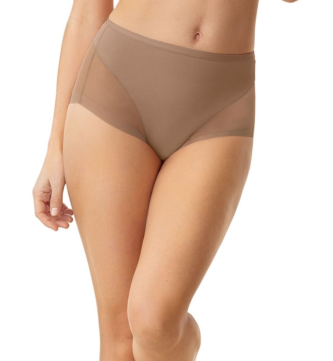 Leonisa Super Comfy Control Shapewear Panty (012657),Small,Brown - Brown,Small