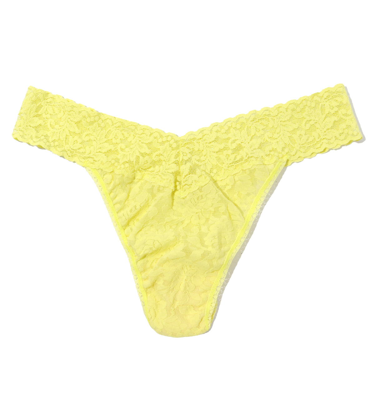 Hanky Panky Signature Lace Original Rise Thong (4811P),Citrus Fizz Yellow - Citrus Fizz Yellow,One Size