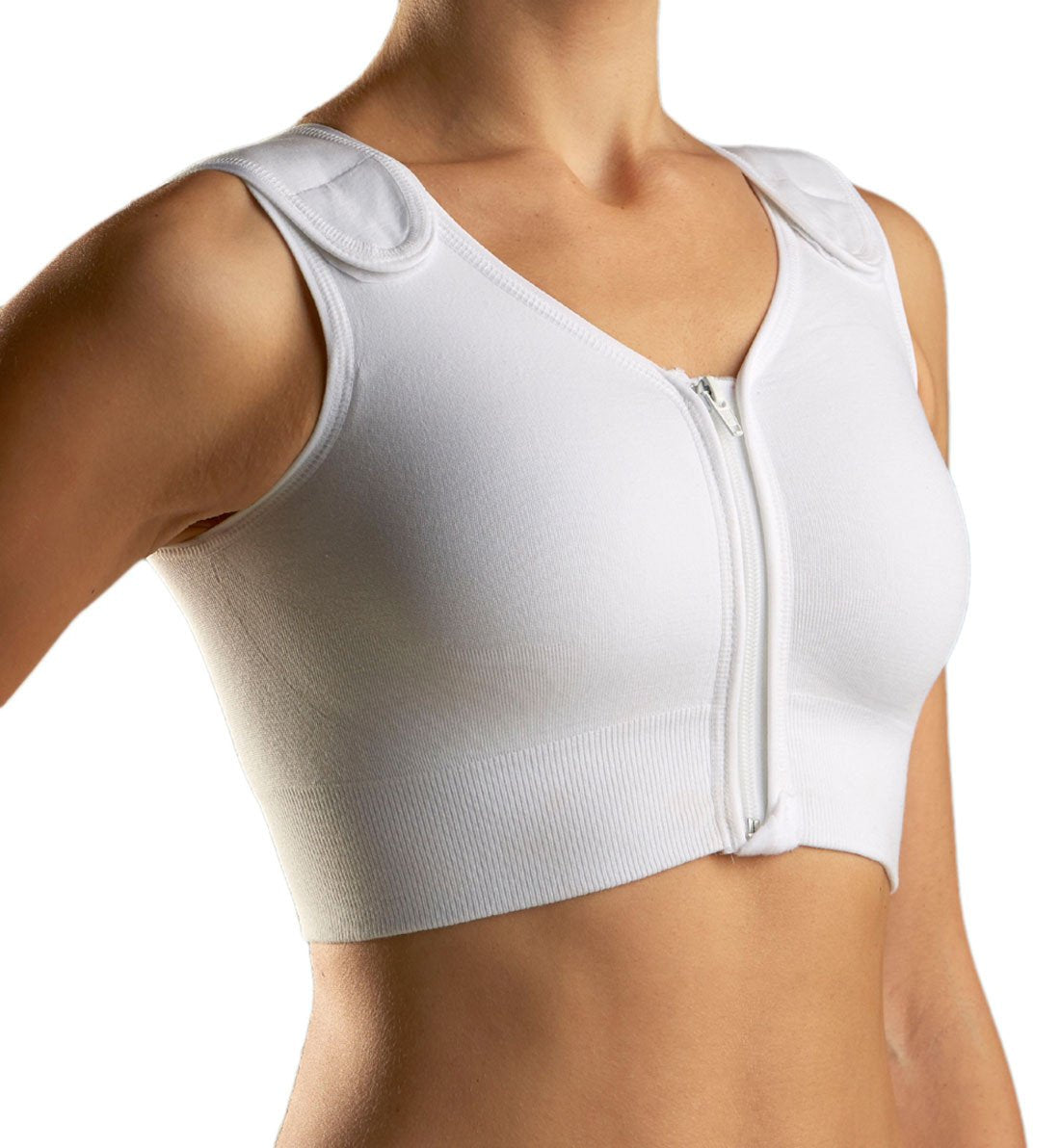 Carefix Sophia Front Close Post-Op Compression Surgical Vest (3342),Small,White - White,Small
