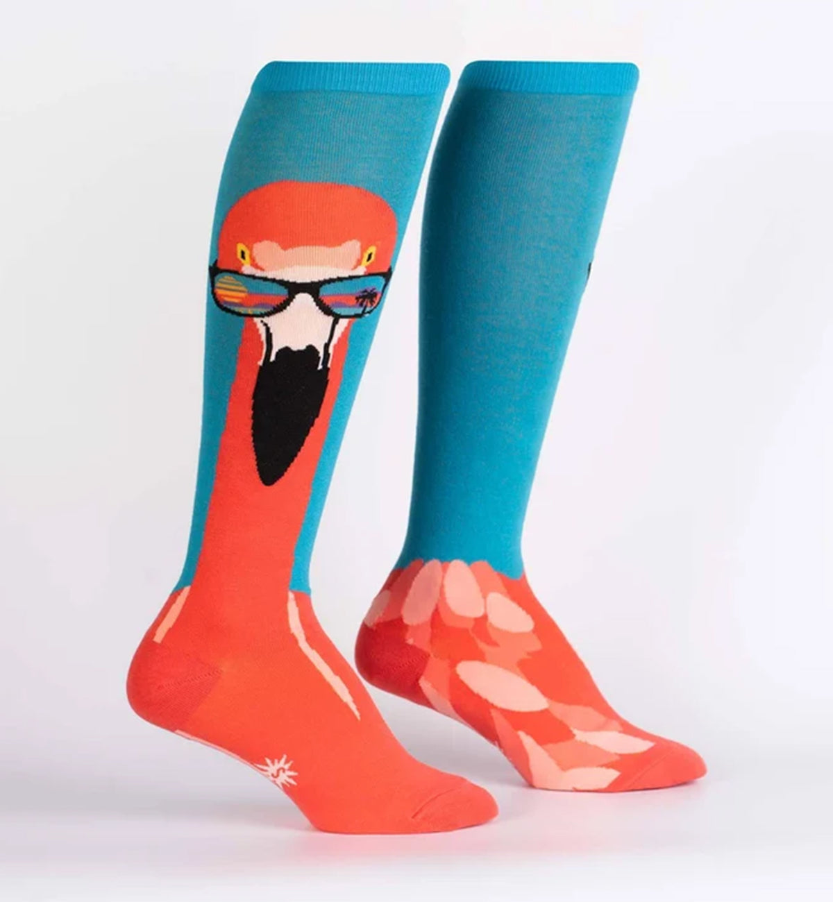 SOCK it to me Unisex Knee High Socks (f0506),Ready To Flamingle - Ready To Flamingle,One Size