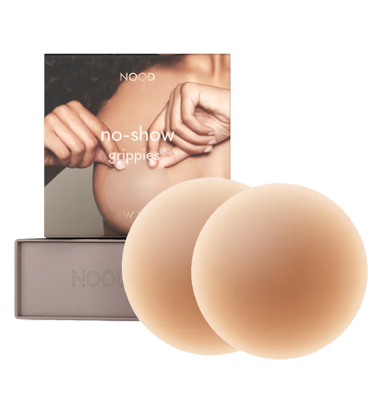 NOOD No-Show Grippies Non-Adhesive Reusable Nipple Covers (3 inch),No. 5 / Soft Tan - Soft Tan,3 INCH