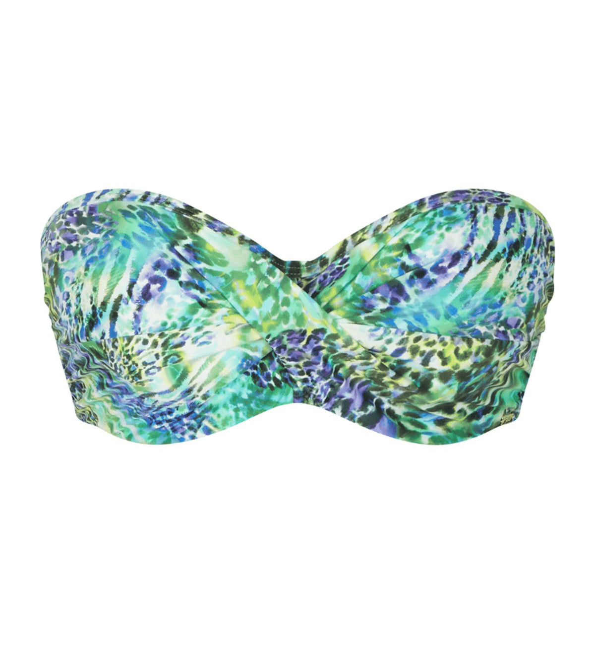 Panache Cape Verde Twist Bandeau Underwire Bikini Top (SW1663),30D,Wild Animal - Wild Animal,30D