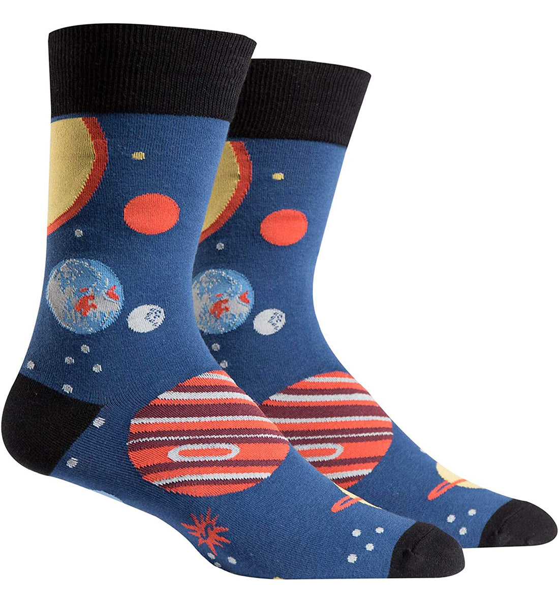 SOCK it to me Men's Crew Socks (mef0136),Planets - Planets,One Size