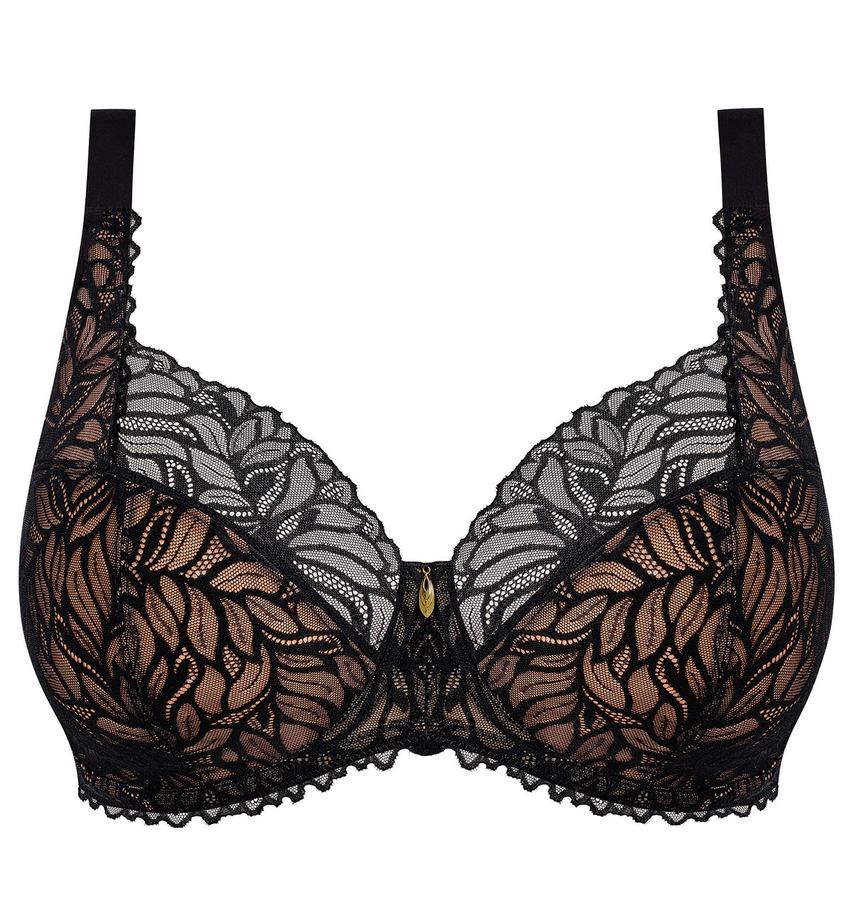 Elomi Carena Underwire Balconette Bra (303507),32GG,Black - Black,32GG