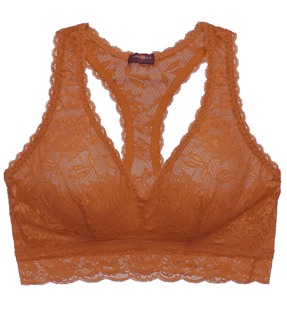 Cosabella NSN SUPER CURVY Racie Racerback Bralette (NEVER1365),XS,Dark Copper - Dark Copper,XS