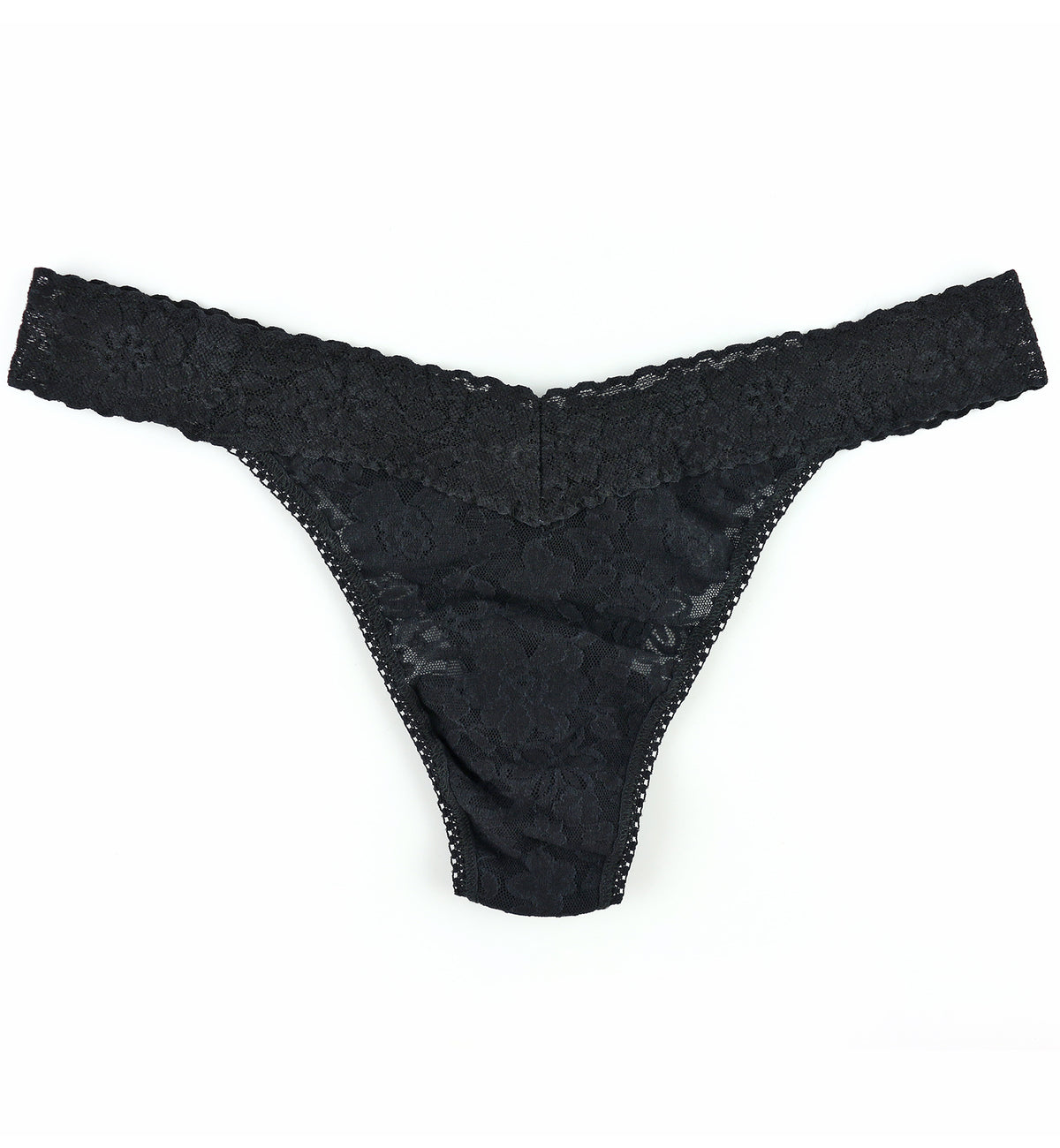 Hanky Panky Daily Lace Original Rise Thong (771101P),Black - Black,One Size