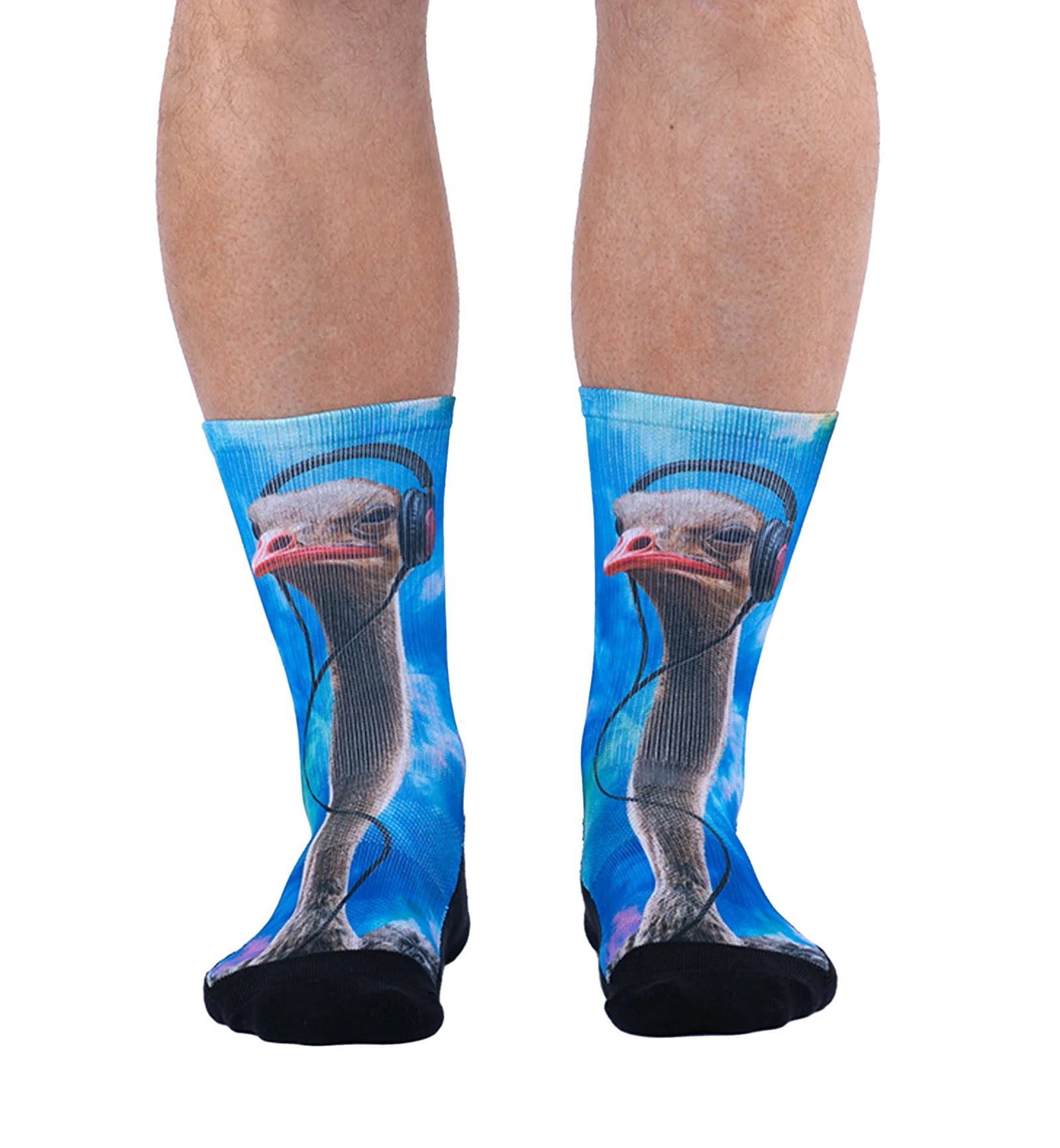 SOCK it to me Athletic Printed Performance Crew Socks (AP0016),That's a Bit of Ostrich - That's a Bit of Ostrich,One Size