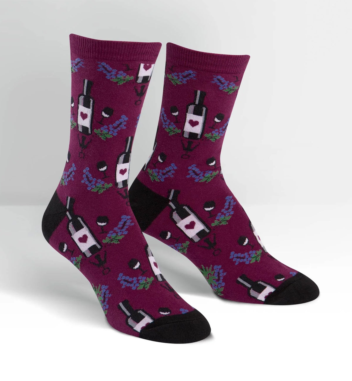 SOCK it to me Women's Crew Socks (w0083),Wine - Wine,One Size