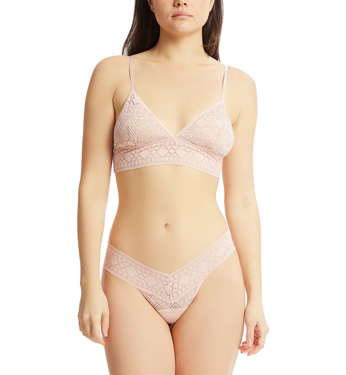 Hanky Panky Gem Lace Low Rise Thong (491582),Sweet Chamomile - Sweet Chamomile,One Size