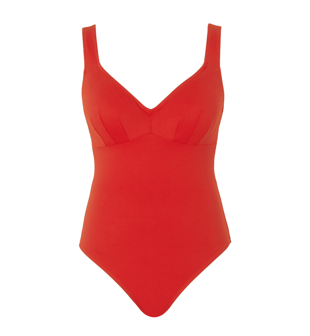 Panache Lara Plunge Underwire One Piece Swimsuit (SW2020),30E,Aurora Red - Aurora Red,30E