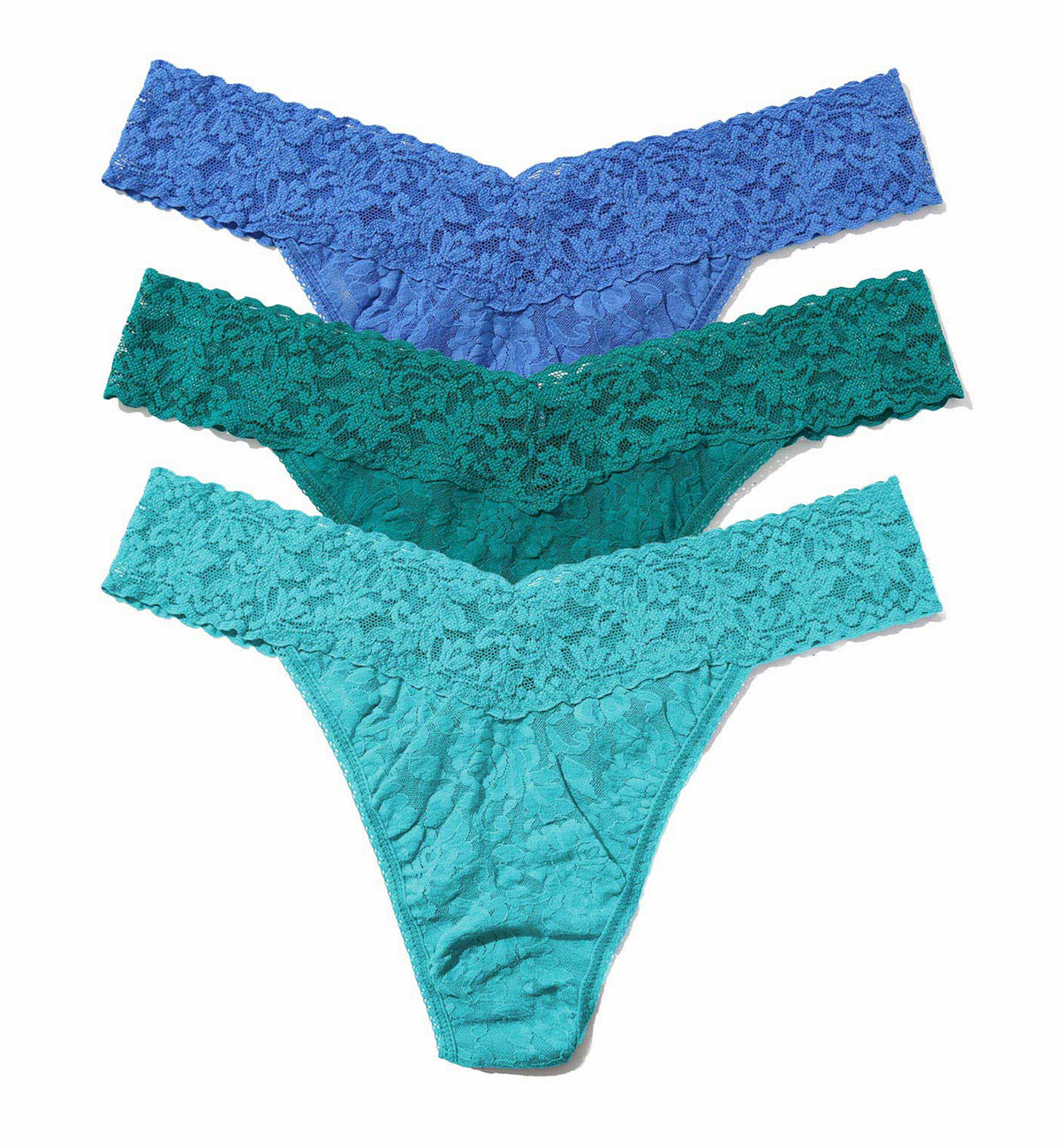 Hanky Panky 3-PACK Signature Lace Original Rise Thong (48113PK),SEBB - SEBB,One Size