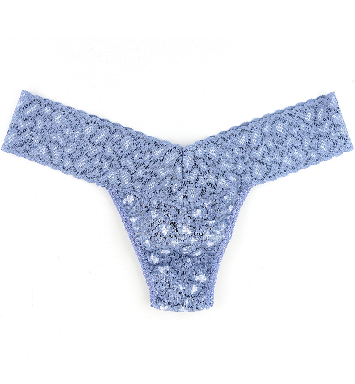 Hanky Panky Cross Dyed Leopard Low Rise Thong (7J1051P),One Size,Stonewash/Serenity Blue - Stonewash/Serenity Blue,One Size