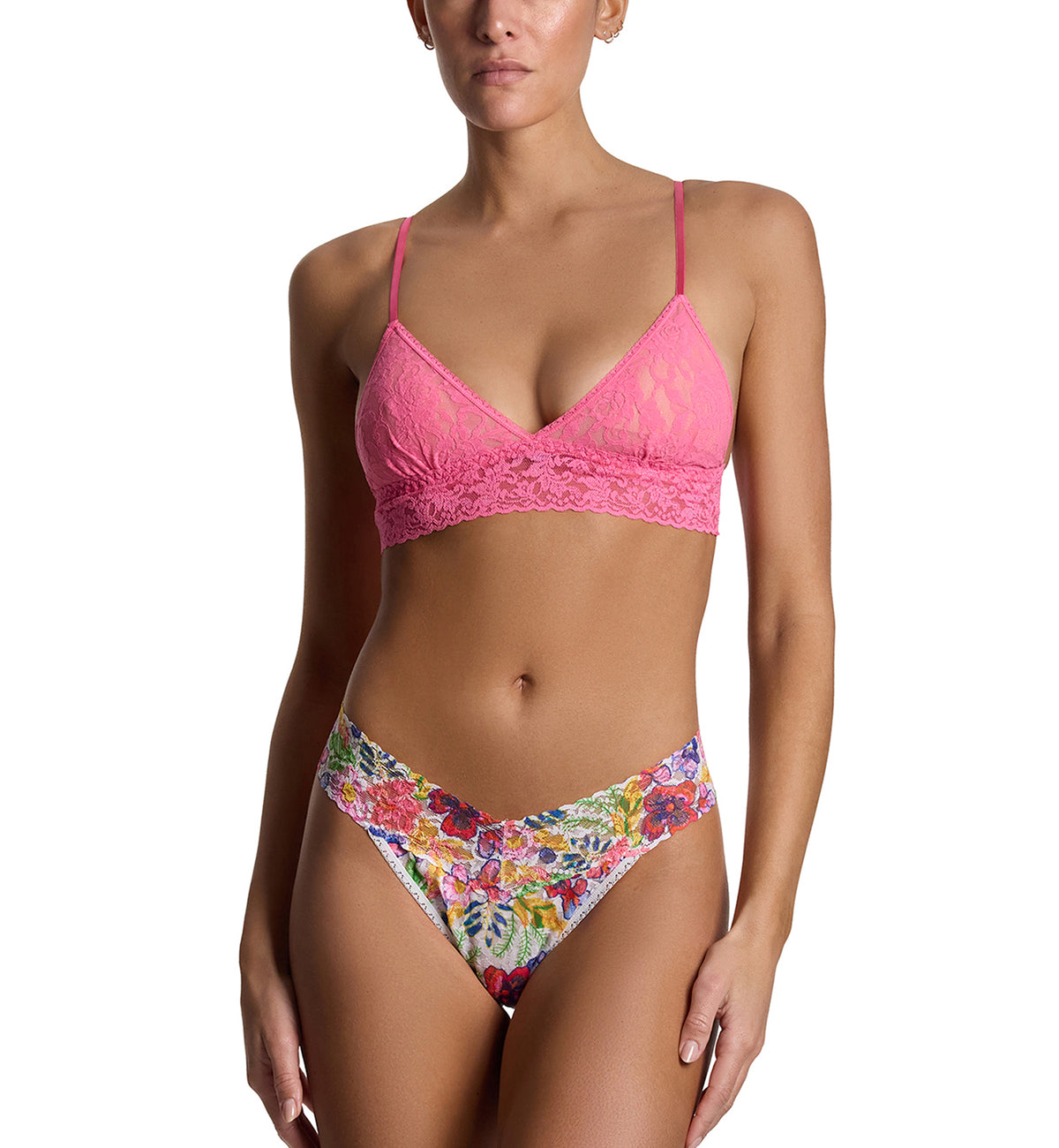 Hanky Panky Signature Lace Printed Original Rise Thong (PR4811P),Adorned - Adorned,One Size