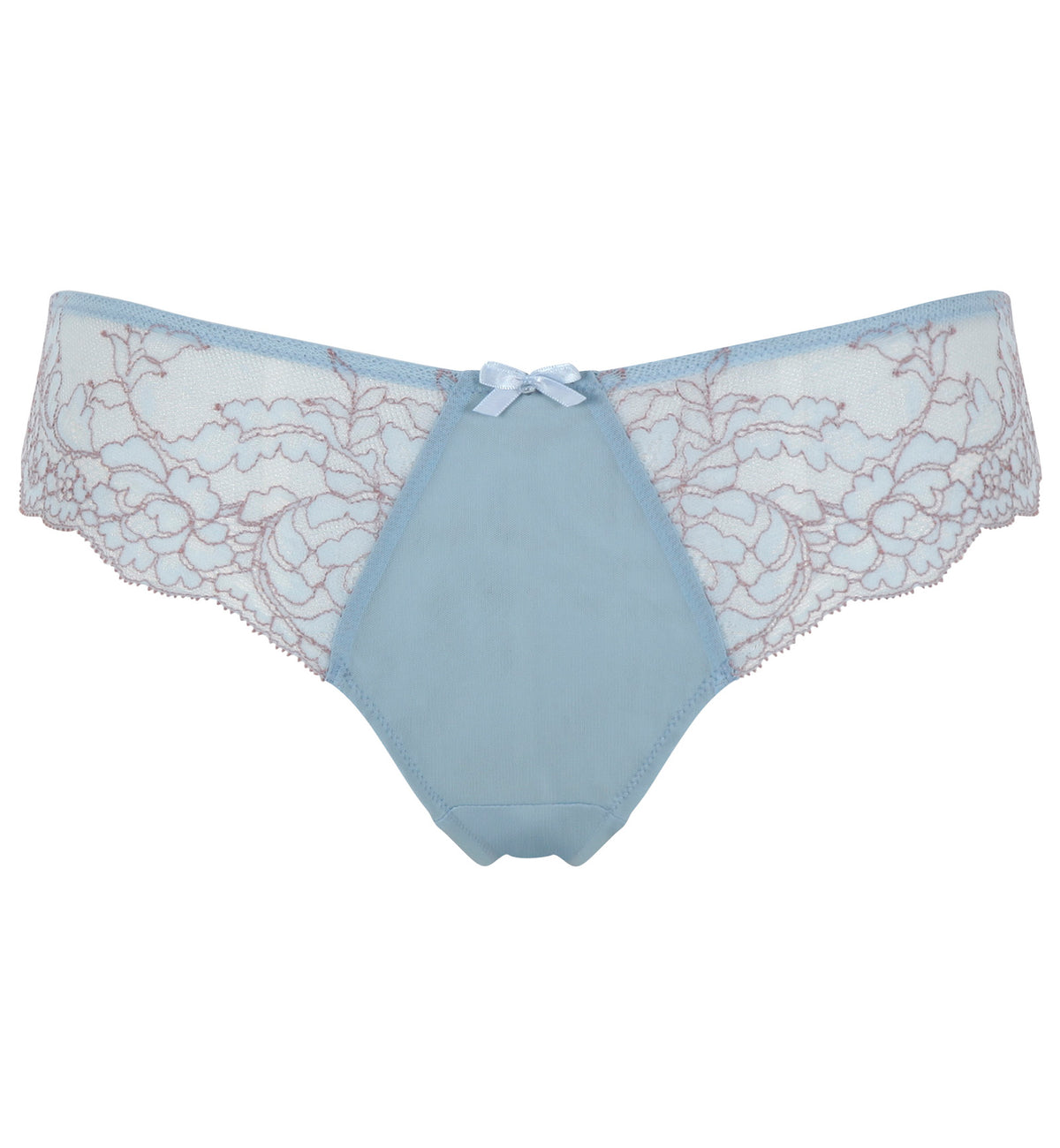 Panache Ana Brazilian Thong (9399),XS,Blue/Ash Rose - Blue/Ash Rose,XS