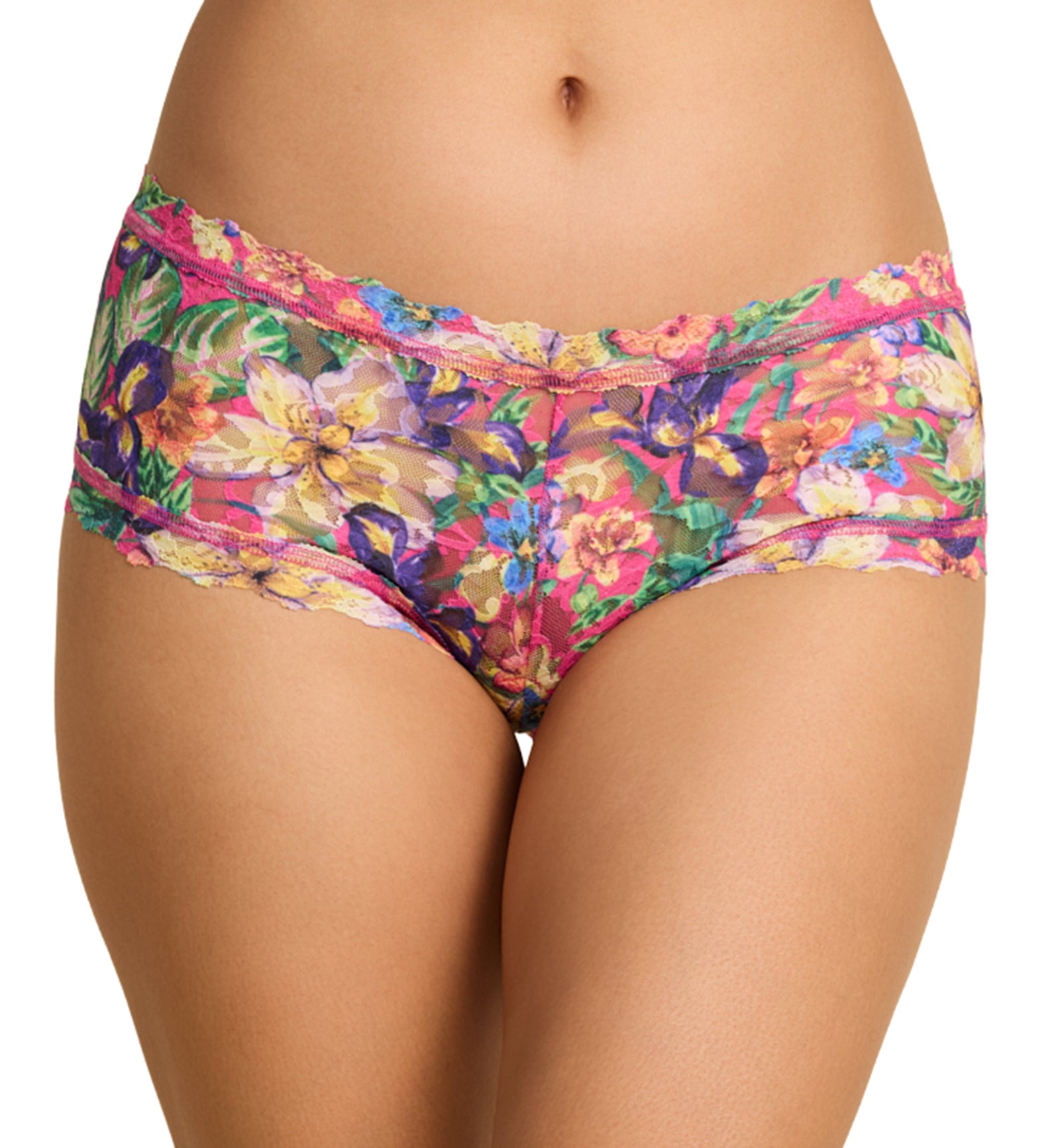 Hanky Panky Signature Lace Printed Boyshort (PR4812P),XS,Radiant - Radiant,XS