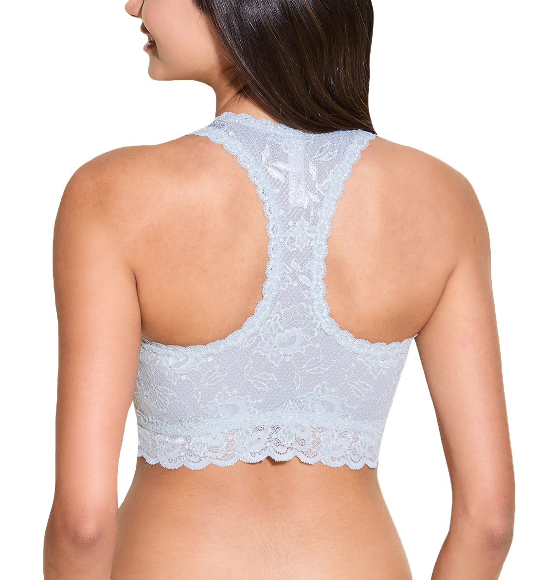 Cosabella NSN Metallics CURVY Racie Racerback Bralette (NEVME1355),XS,Dove Gray Silver - Dove Gray Silver,XS