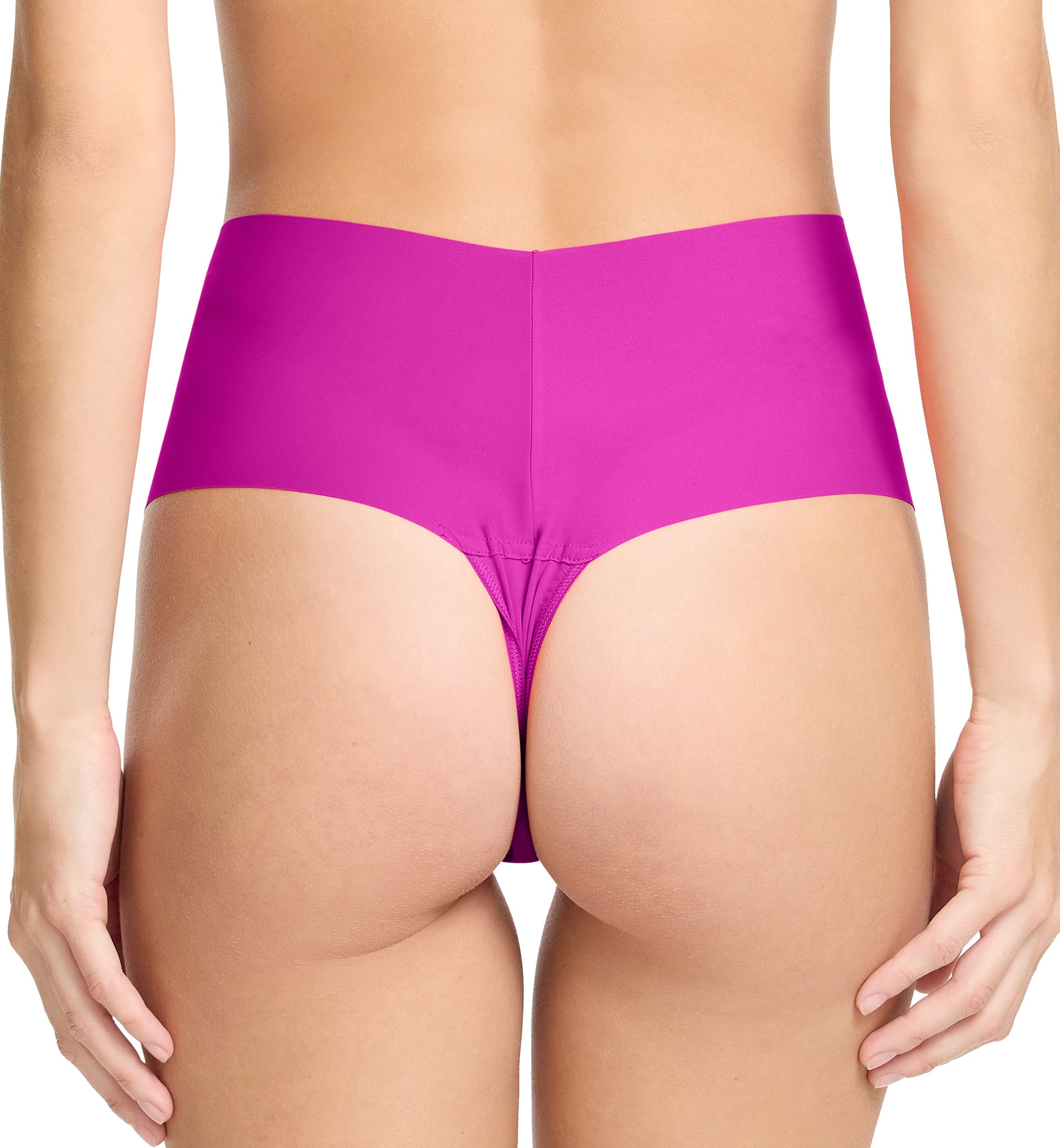 Hanky Panky BreatheSoft Hi-Rise Thong (6J1921B),Small,Hot Fuchsia - Hot Fuchsia,Small