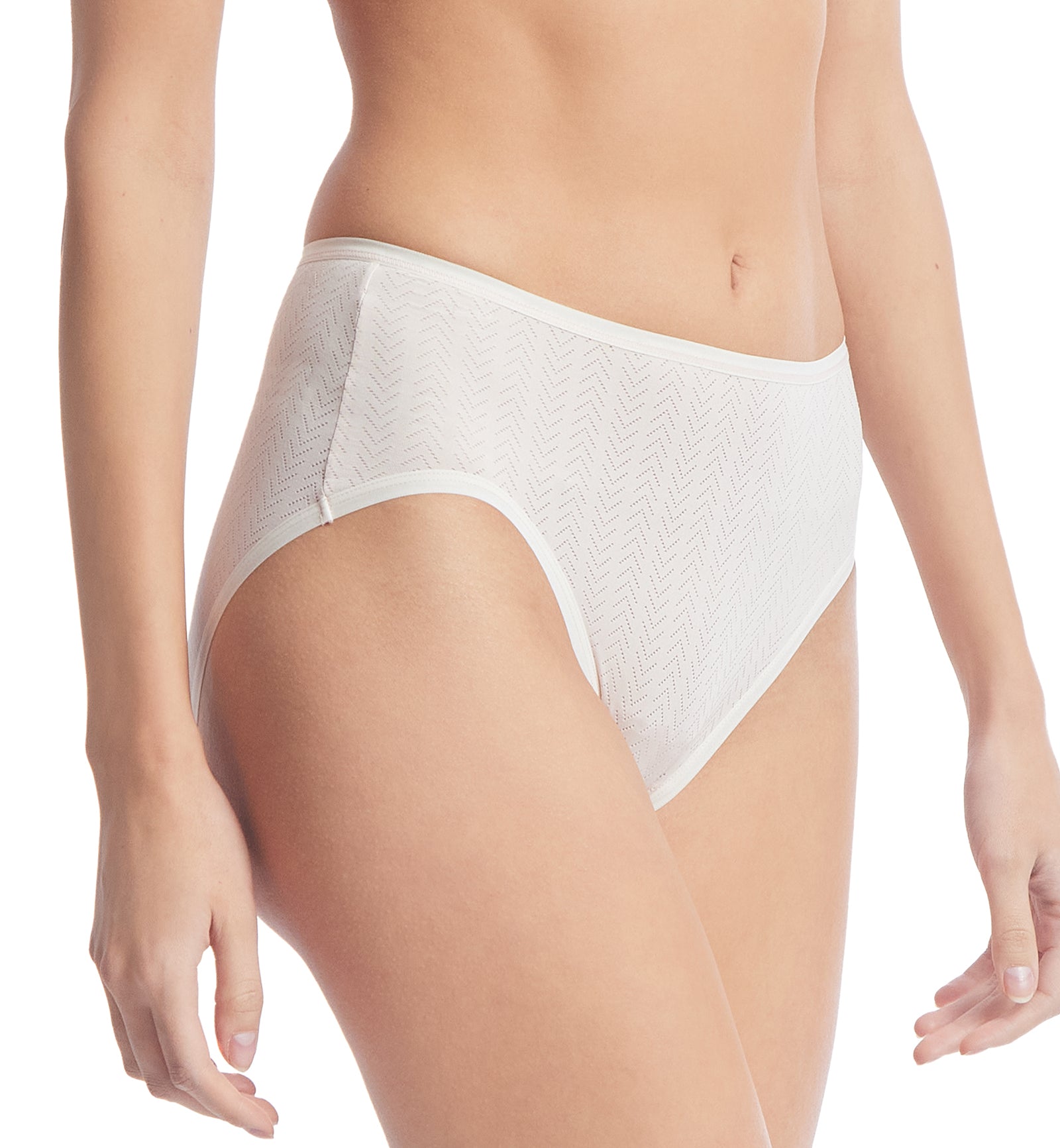 Hanky Panky MoveCalm High Waisted Brief (2P2264),XS,Pearl/Marshmallow - Pearl/Marshmallow,XS