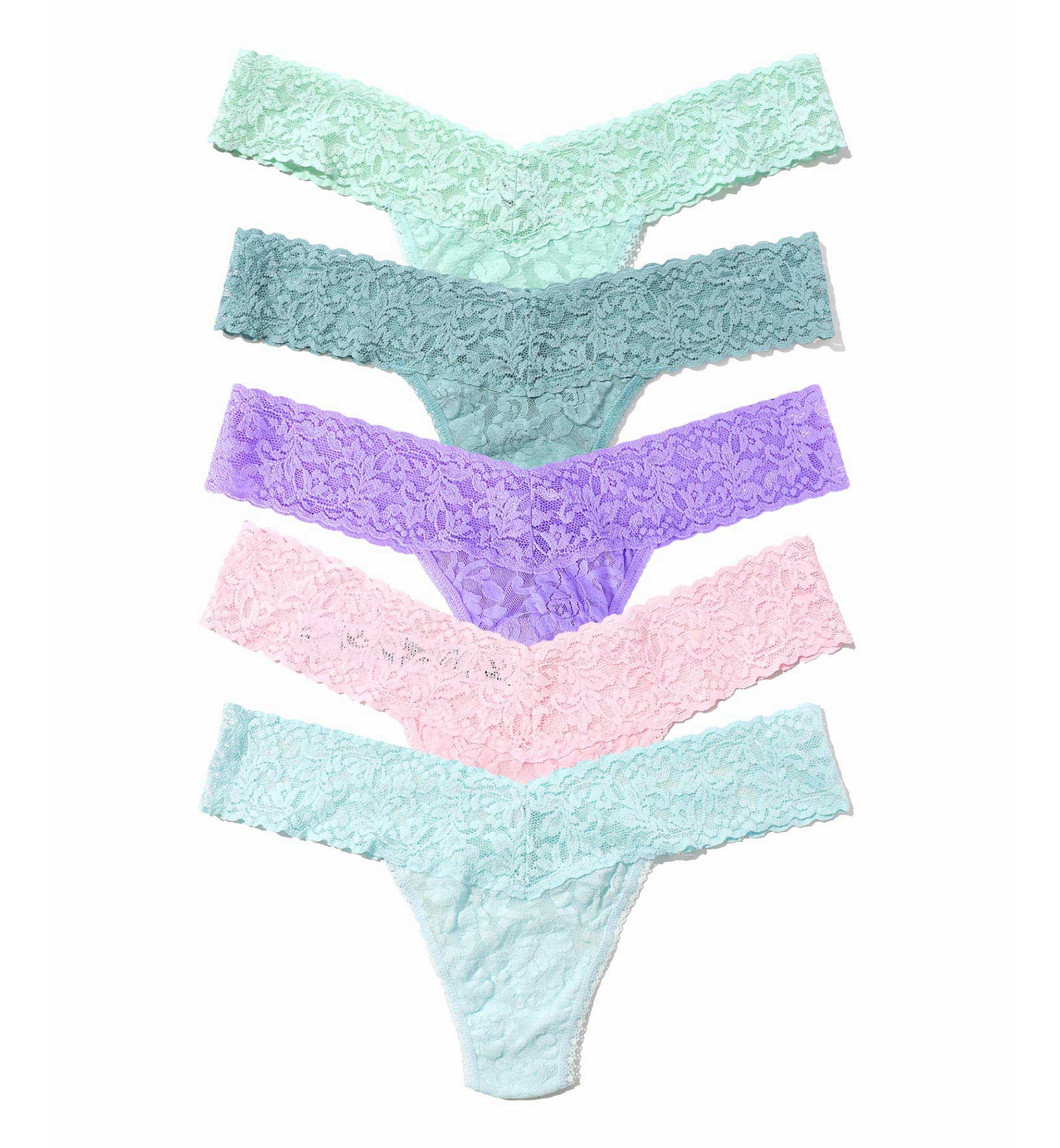 Hanky Panky 5-PACK Signature Lace Low Rise Thong (49115PK),CPHD - CPHD,One Size