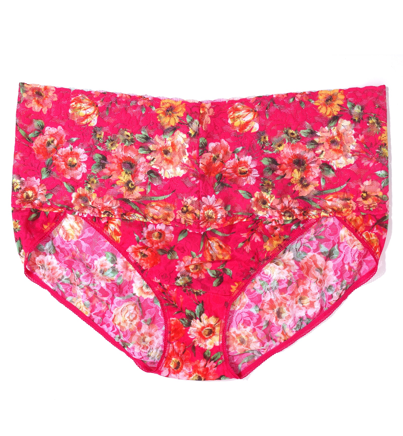 Hanky Panky Plus Size Printed Retro Lace V-Kini (PR9K2124X),1X,La Vida Loca - La Vida Loca,1X