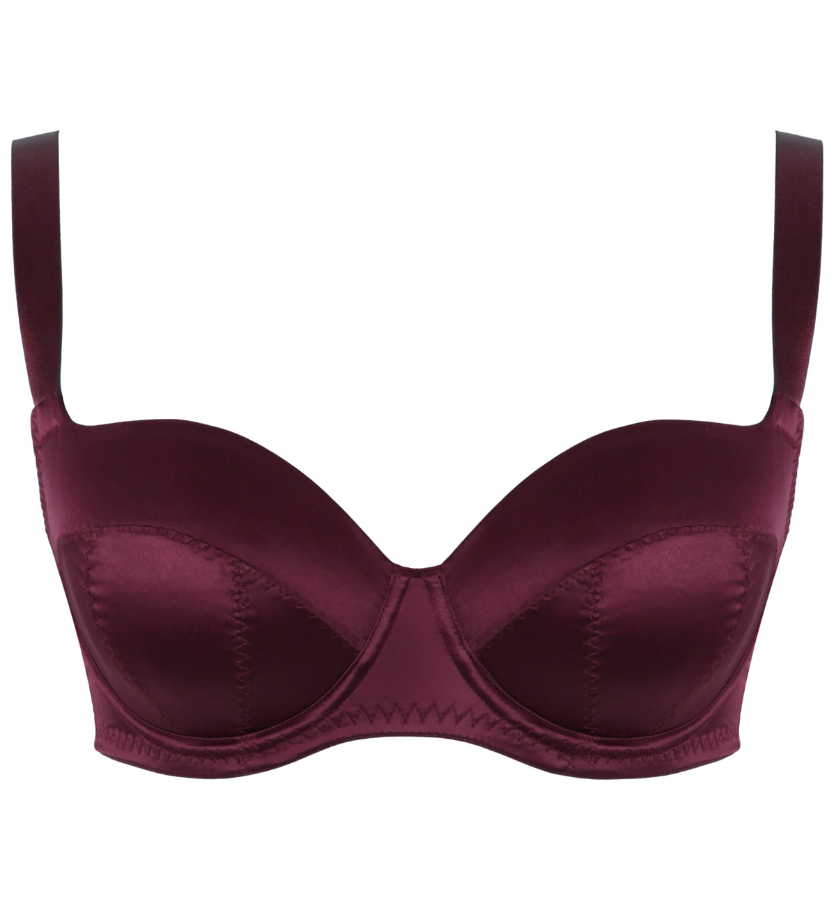 Panache Grace Balcony Underwire Bra (11071),30E,Bordeaux Red - Bordeaux Red,30E