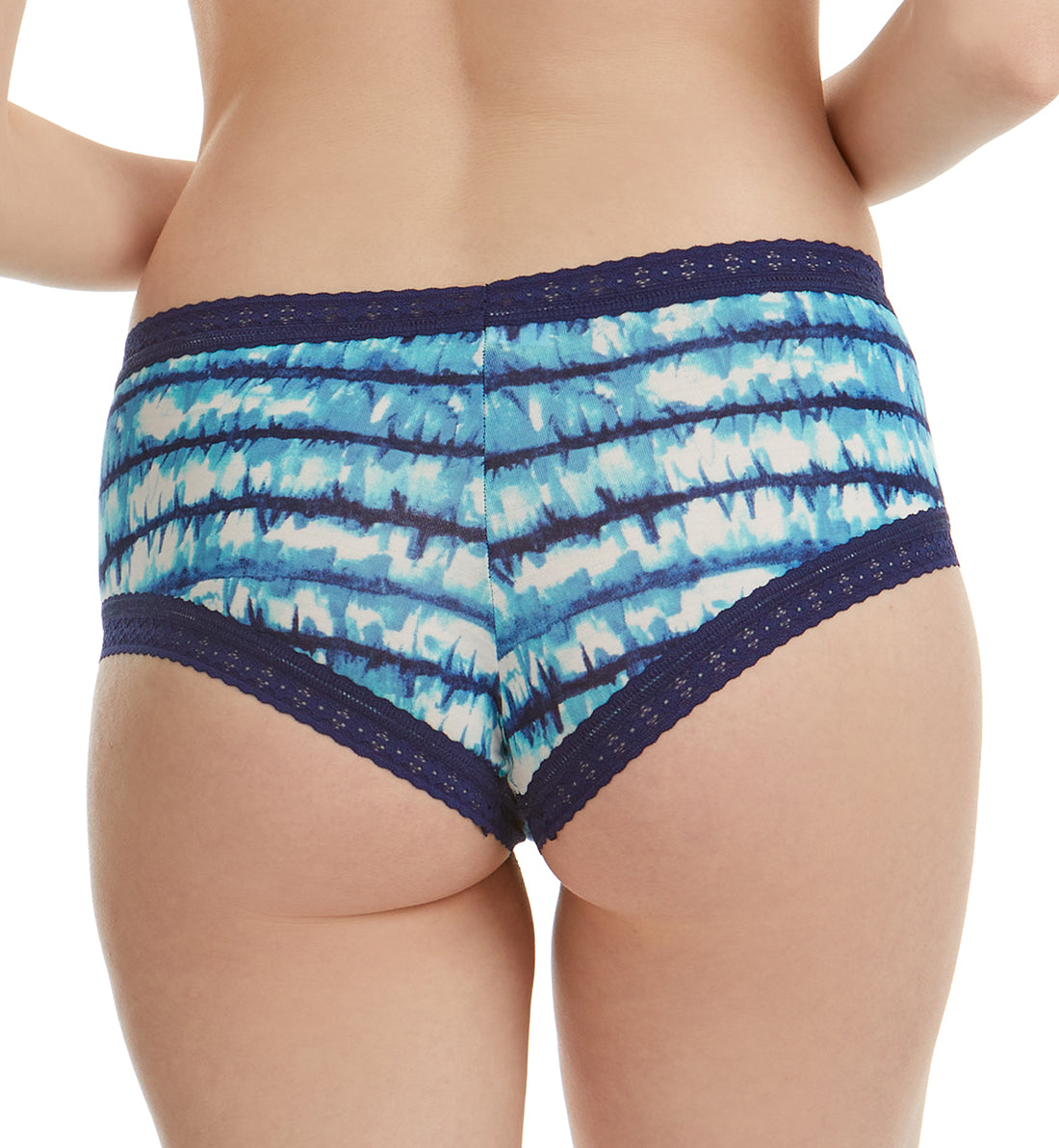 Hanky Panky DreamEase Printed Boyshort (PR681274),XS,Indigo Stripe - Indigo Stripe,XS