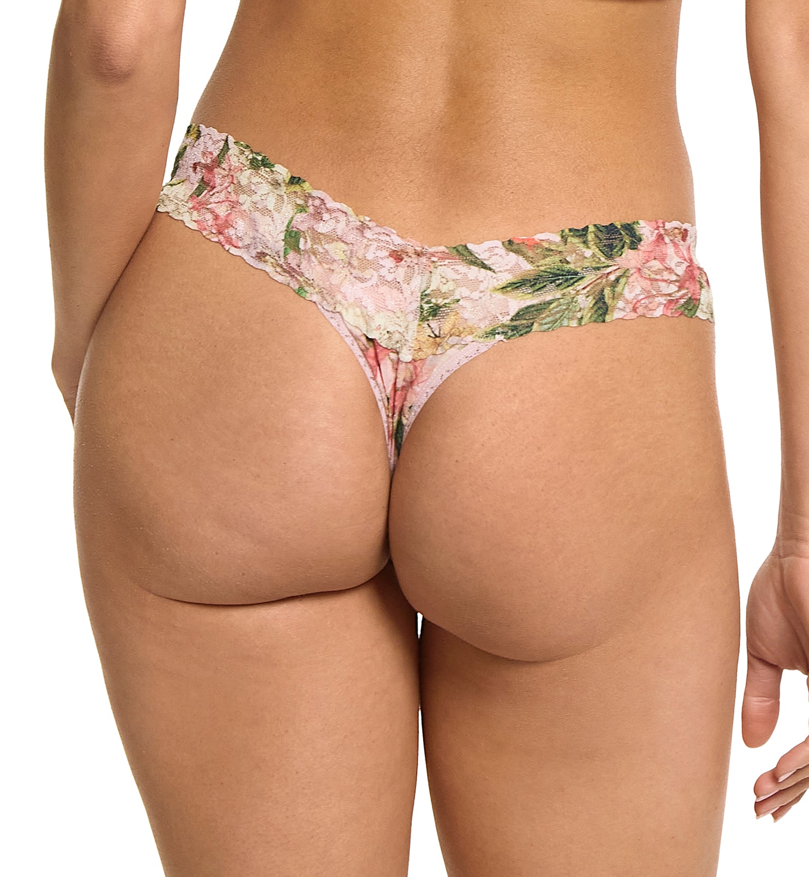 Hanky Panky Signature Lace Printed Low Rise Thong (PR4911P),French Garden - French Garden,One Size