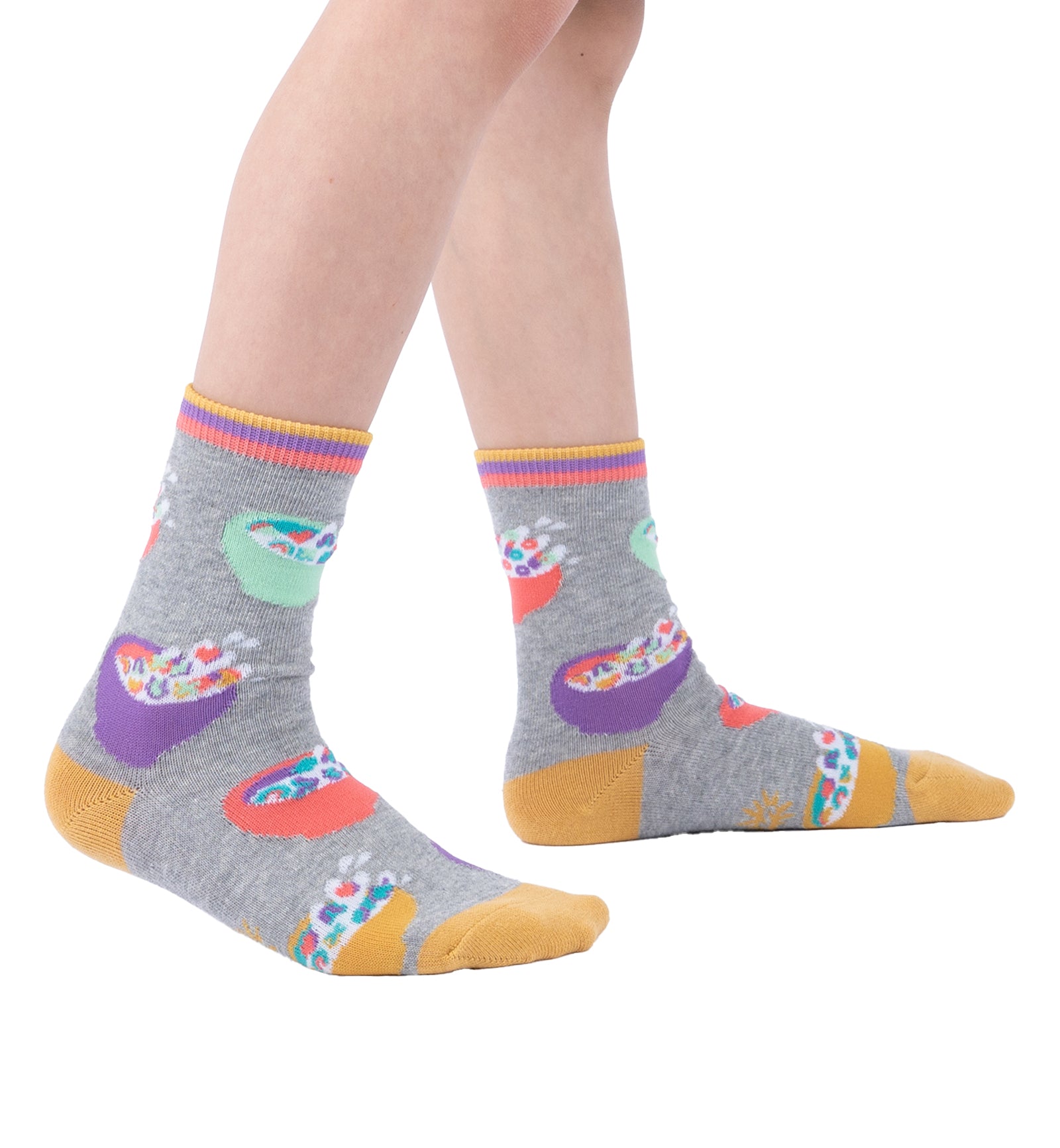 SOCK it to me 3-PACK Junior Crew Socks (PJC0174),Cereal-ously the Best - Cereal-ously the Best,One Size