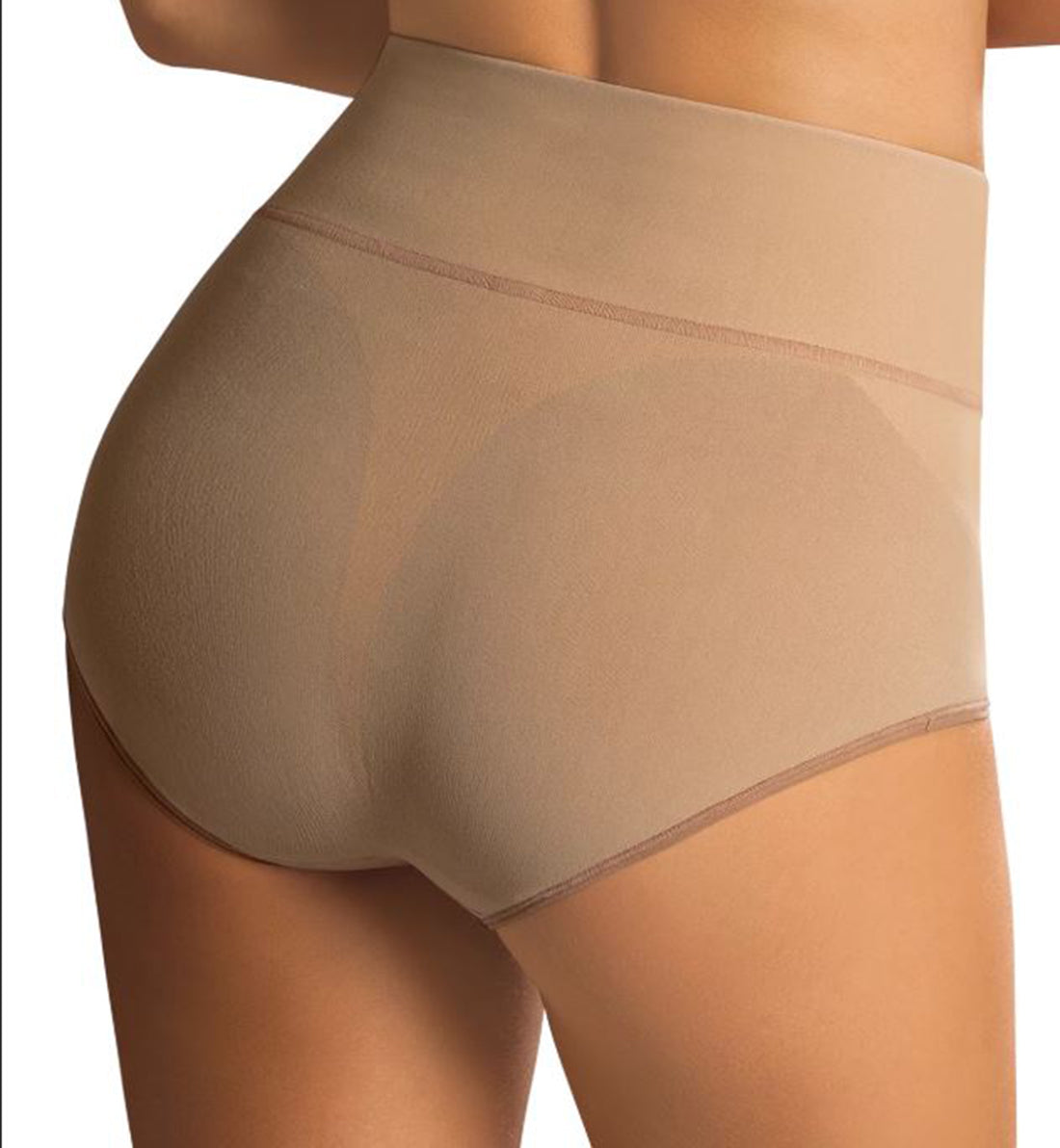 Leonisa High-Waisted Classic Control Panty (012841),Small,Soft Natural - Soft Natural,Small