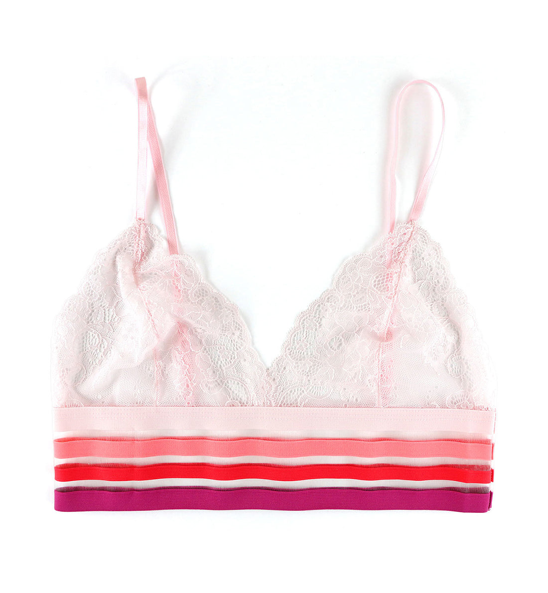 Hanky Panky Sunset Stripe Modern Bralette (6G7532),XS,Rosy Peach - Rosy Peach,XS