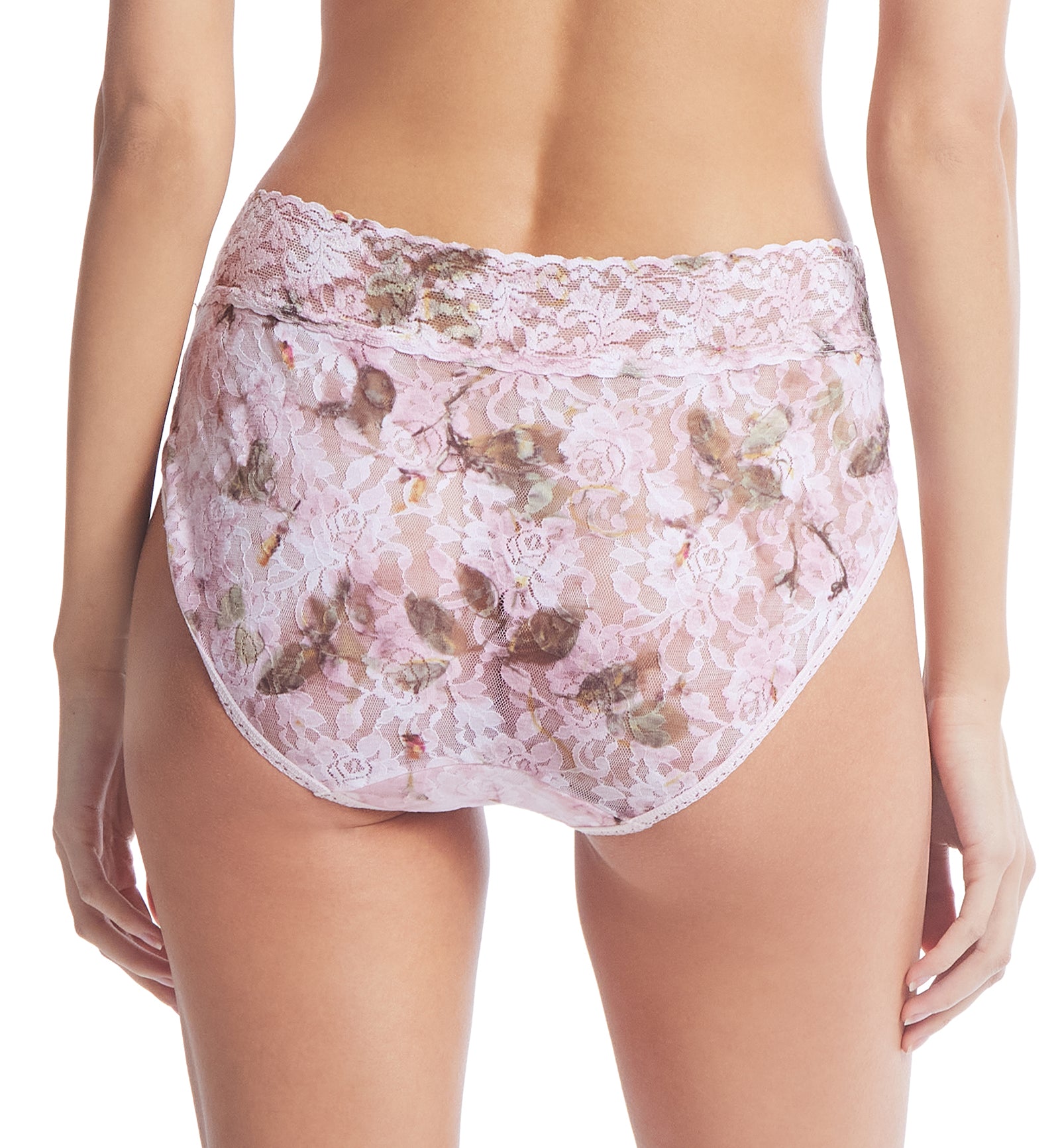 Hanky Panky Signature Lace Printed French Brief (PR461),Small,Antique Lily - Antique Lily,Small