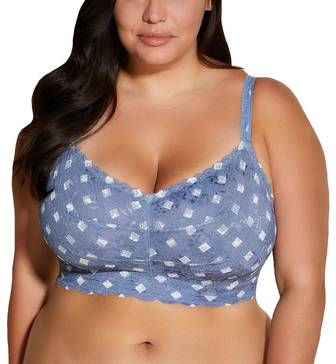 Cosabella NSN Printed SUPER CURVY Sweetie Bralette (NEVEP1322),XS,Blue Diamond - Blue Diamond,XS