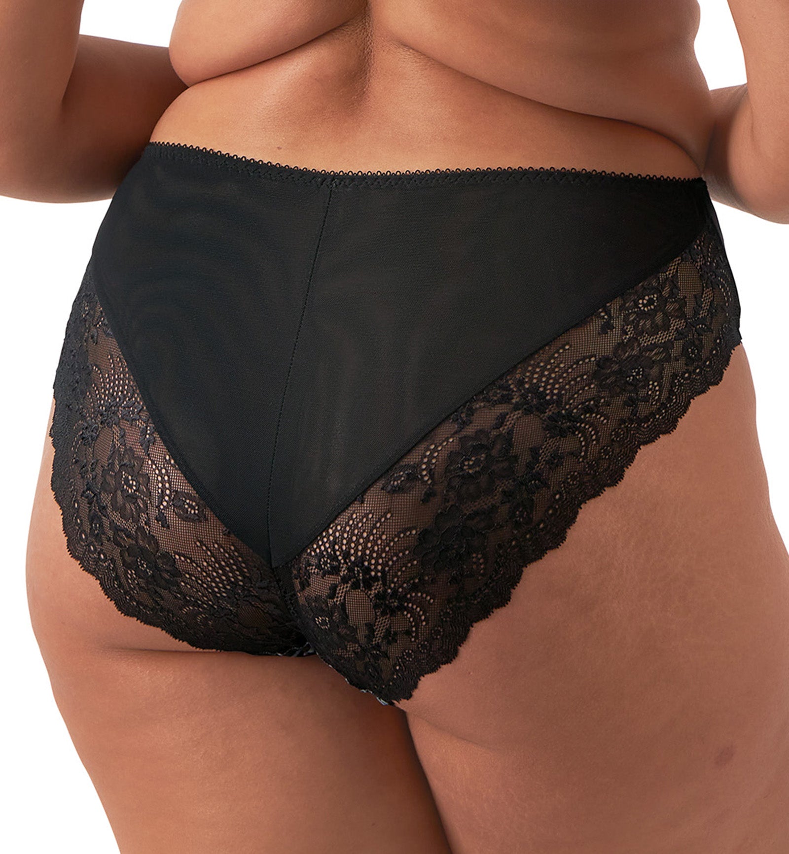 Elomi Morgan High Leg Brief Panty (4118),Medium,Snow Leopard - Snow Leopard,Medium