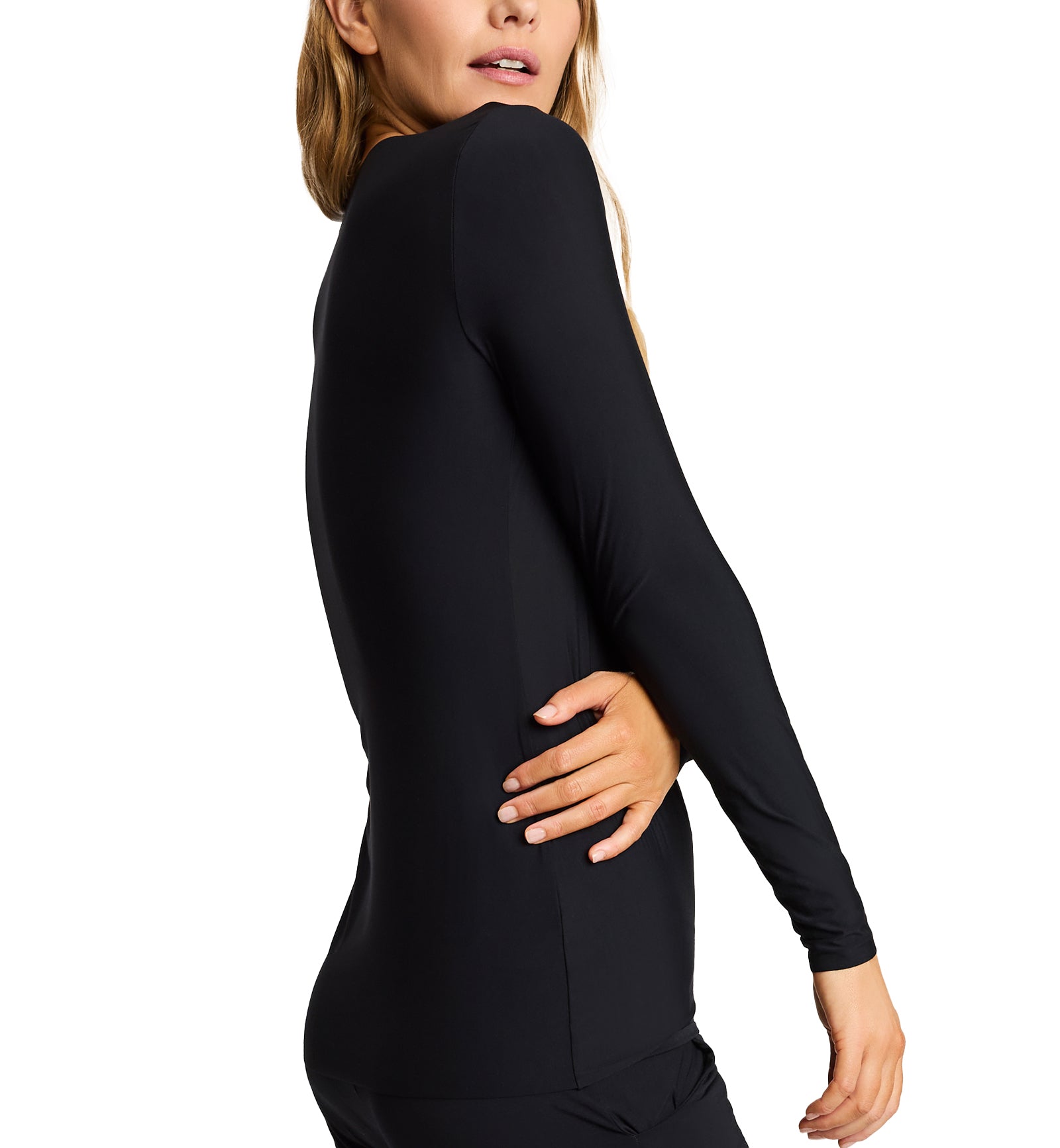 commando Butter Long Sleeve Crew Neck (TS38),XS,Black - Black,XS