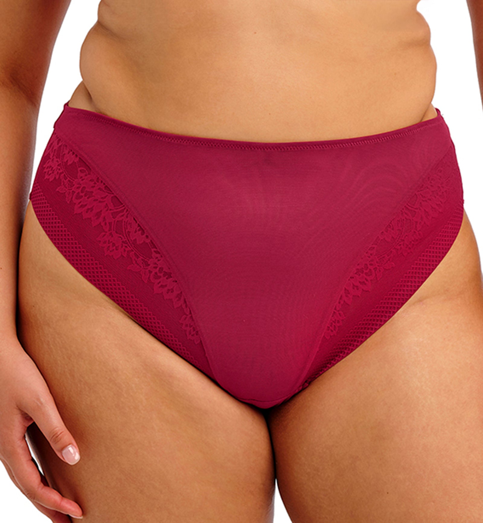 Elomi Nerina Matching High Leg Brief (302753),Small,Rouge - Rouge,Small