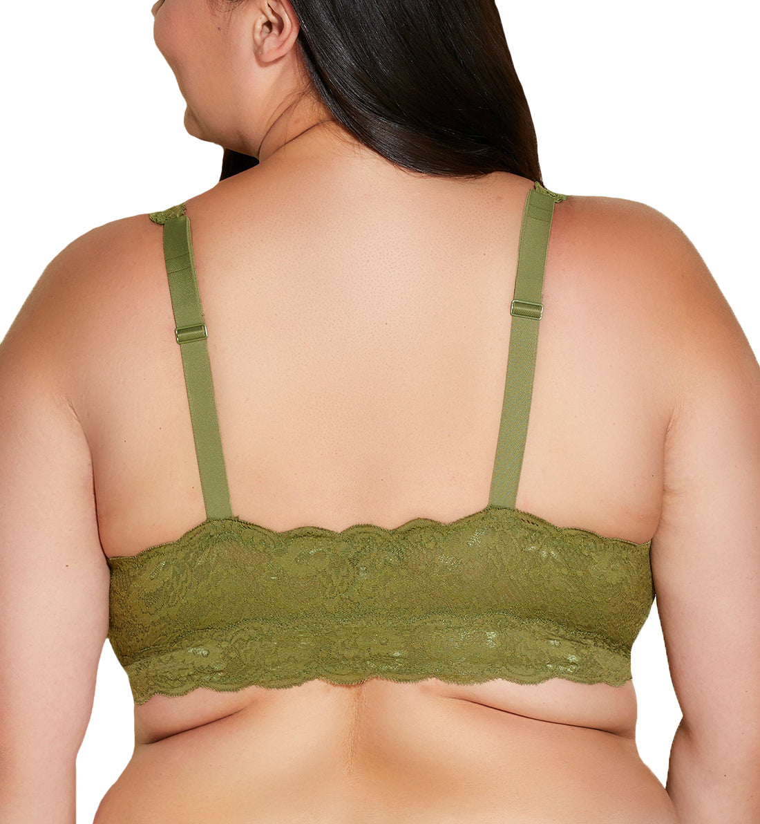 Cosabella NSN Ultra CURVY Plungie Longline Bralette (NEVER1388),XS,Aloe - Aloe,XS